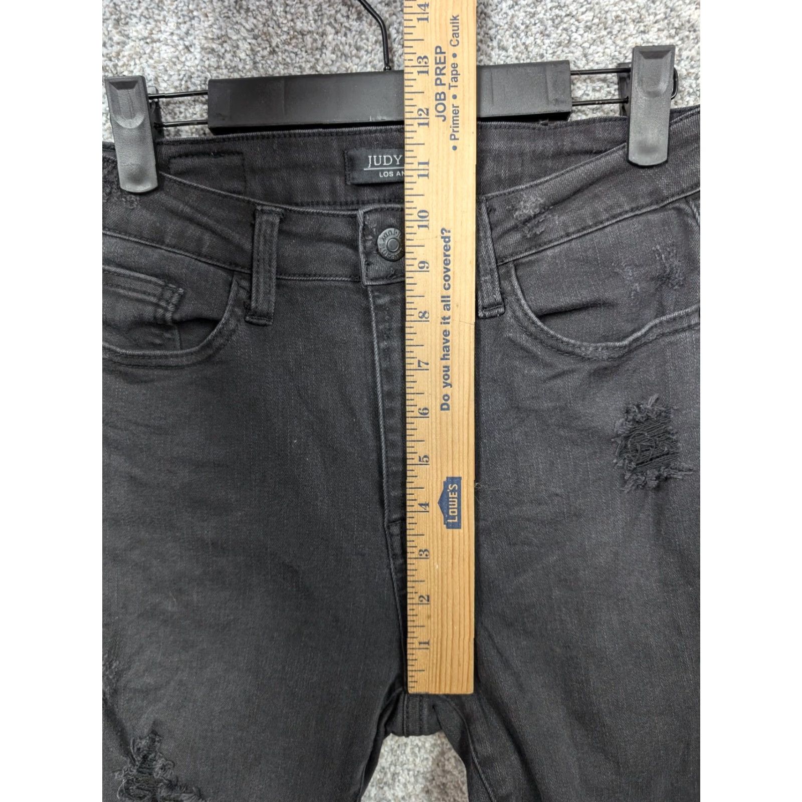 Vintage Judy Blue Jeans Womens Black High Rise Distressed Skinny Ankle Denim 5/27 Size 27" / US 4 / IT 40 - 3 Thumbnail