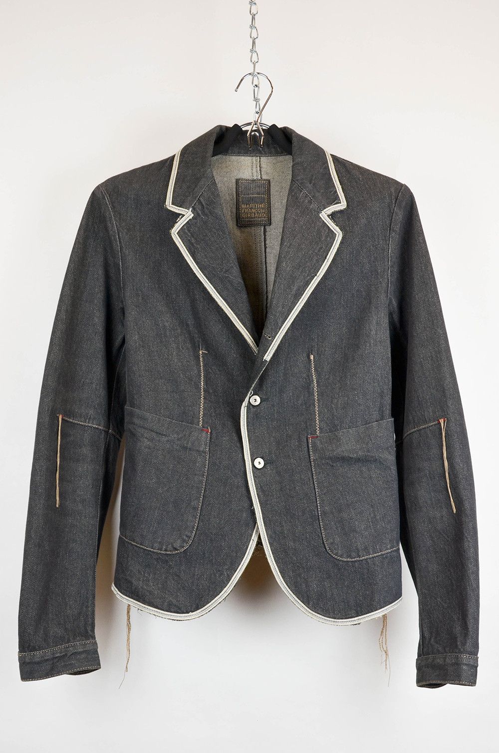 Marithe + Francois Girbaud × Vintage Marthe Francois Girbaud Raw Denim Blazer Jacket - IT44 Size M / US 6-8 / IT 42-44 - 1 Thumbnail