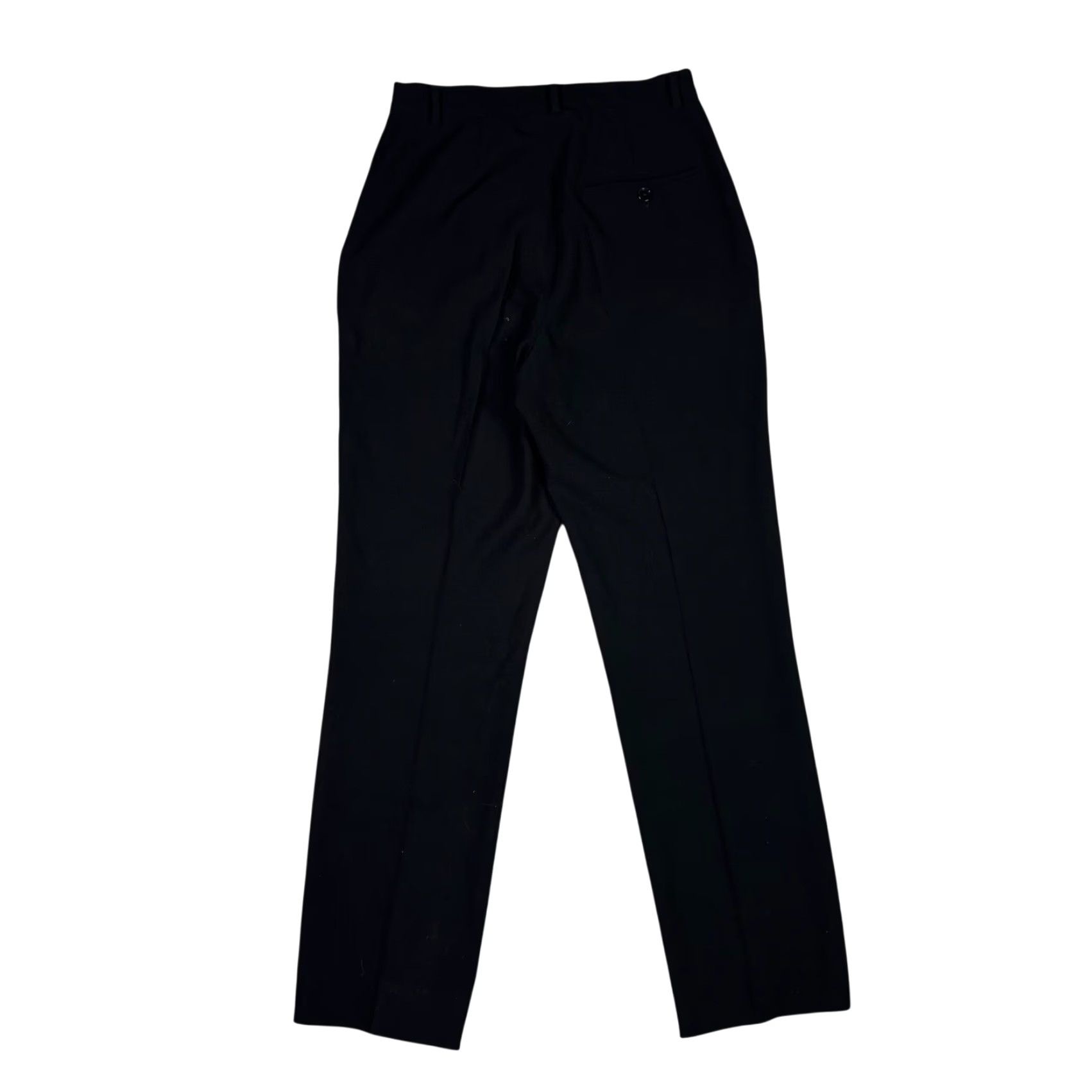 Ralph Lauren Ralph Lauren Collection Black Trousers High Rise Straight Leg Size 4 Women Pants Wool 29in Inseam Flat Front Beaded Accents Classic Dress Pants Size 27" / US 4 / IT 40 - 2 Thumbnail