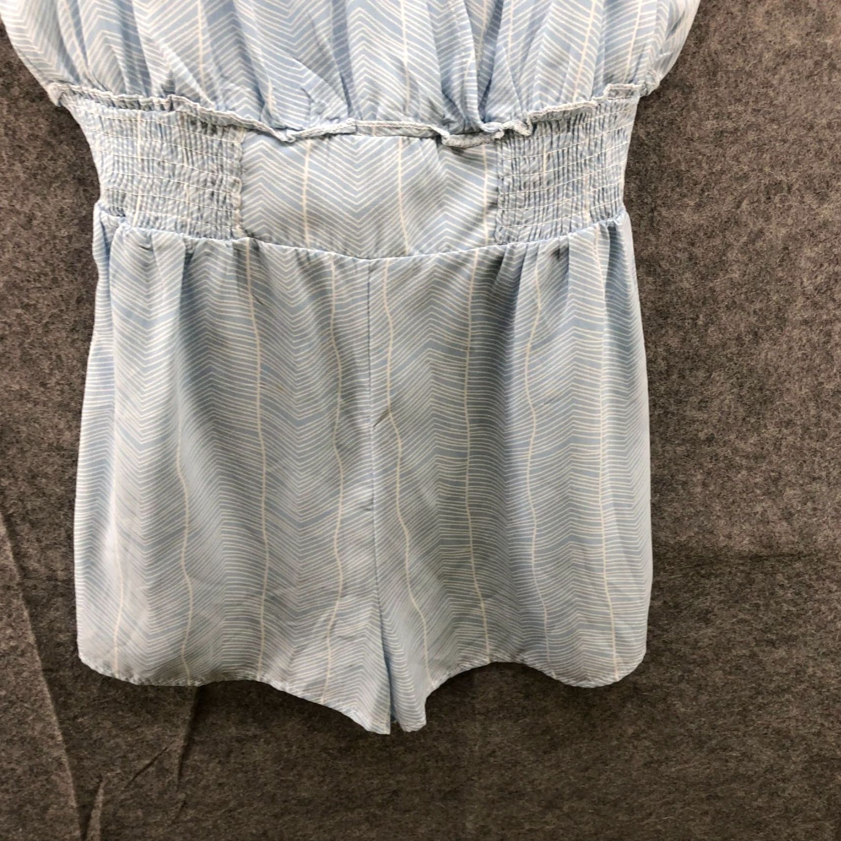 Vintage The Impeccable Pig Romper Sleeveless Womens L Light Blue V-Neck Tie Waist Size 36" / US 14 / IT 50 - 5 Thumbnail
