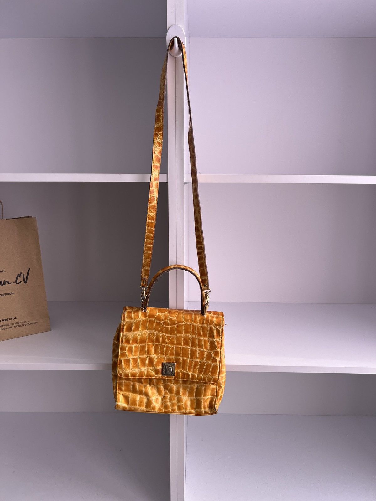 Designer × Escada × Vintage Vintage ESCADA Shoulder Bag Crocodile Pattern Leather Size ONE SIZE - 2 Thumbnail