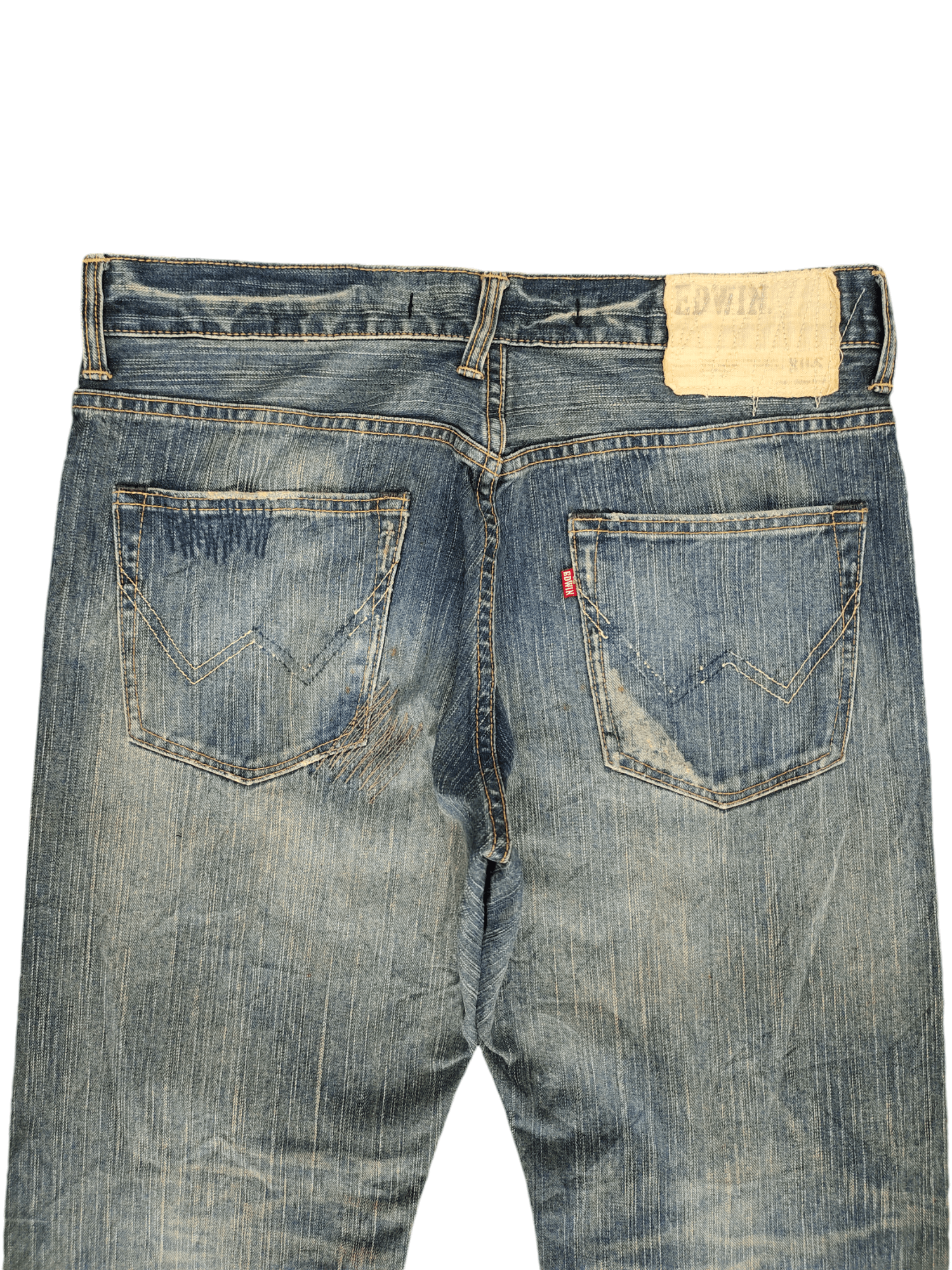 Kapital Loose Jeans Edwin XV-S Clawmark Distress Faded Denim Jeans Size US 32 / EU 48 - 12 Thumbnail