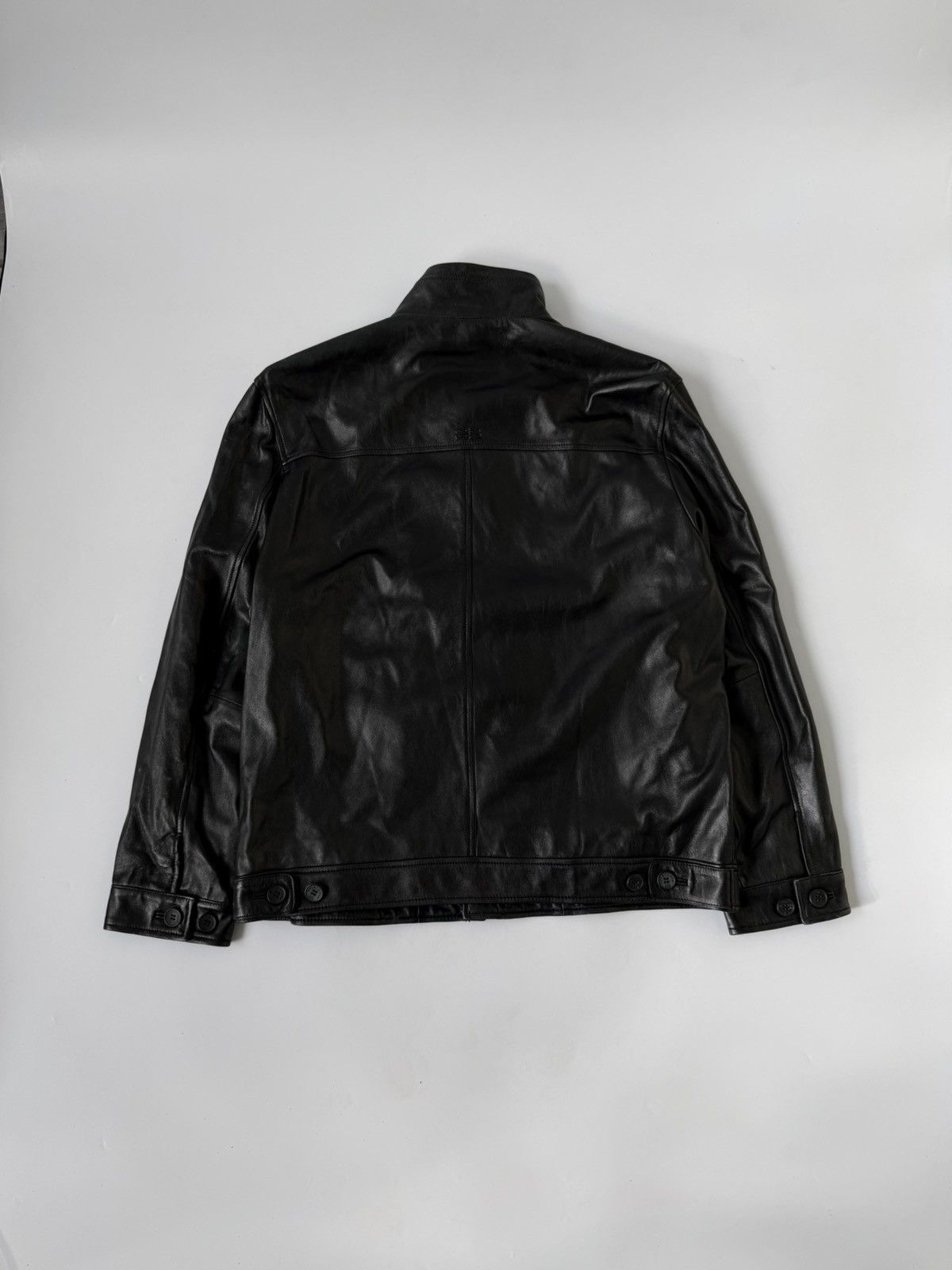 Balenciaga Balenciaga 1997 Nicolas Ghesquiere Zip Leather Jacket Size US XL / EU 56 / 4 - 2 Thumbnail