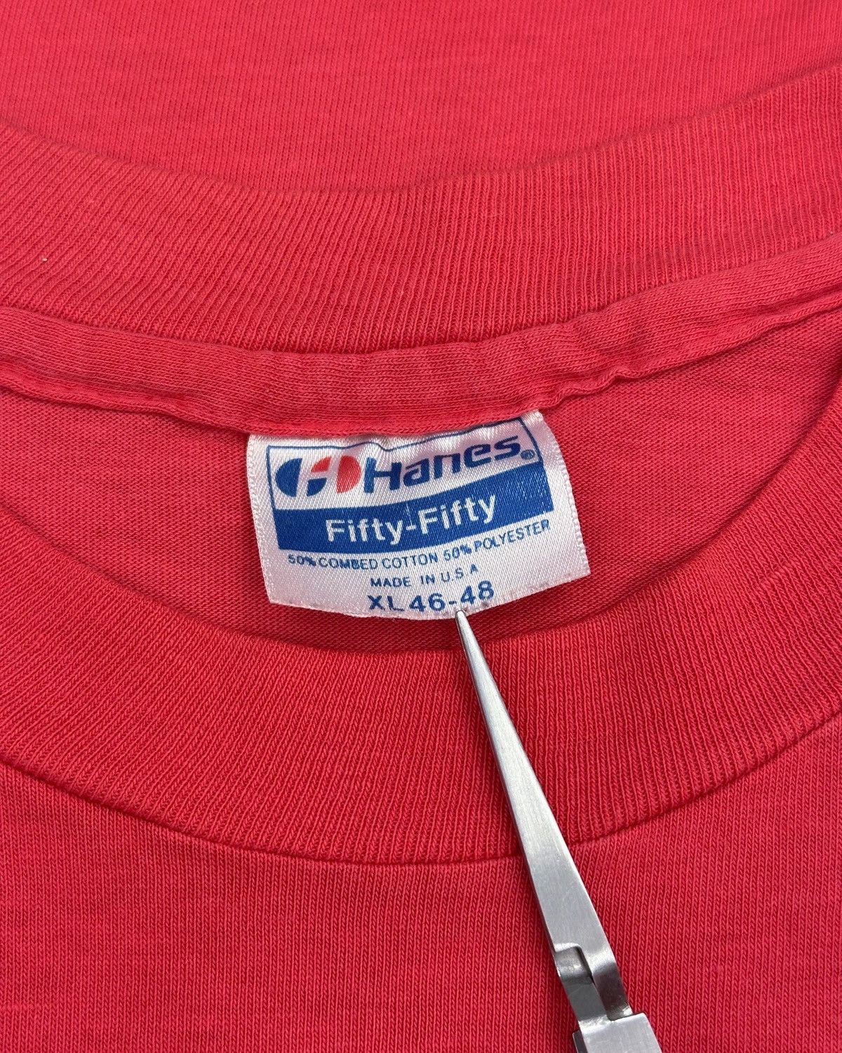 Vintage 80s Hanes 50/50 Motorcycle Part Store Racist Slogan T-Shirt Size US L / EU 52-54 / 3 - 3 Thumbnail