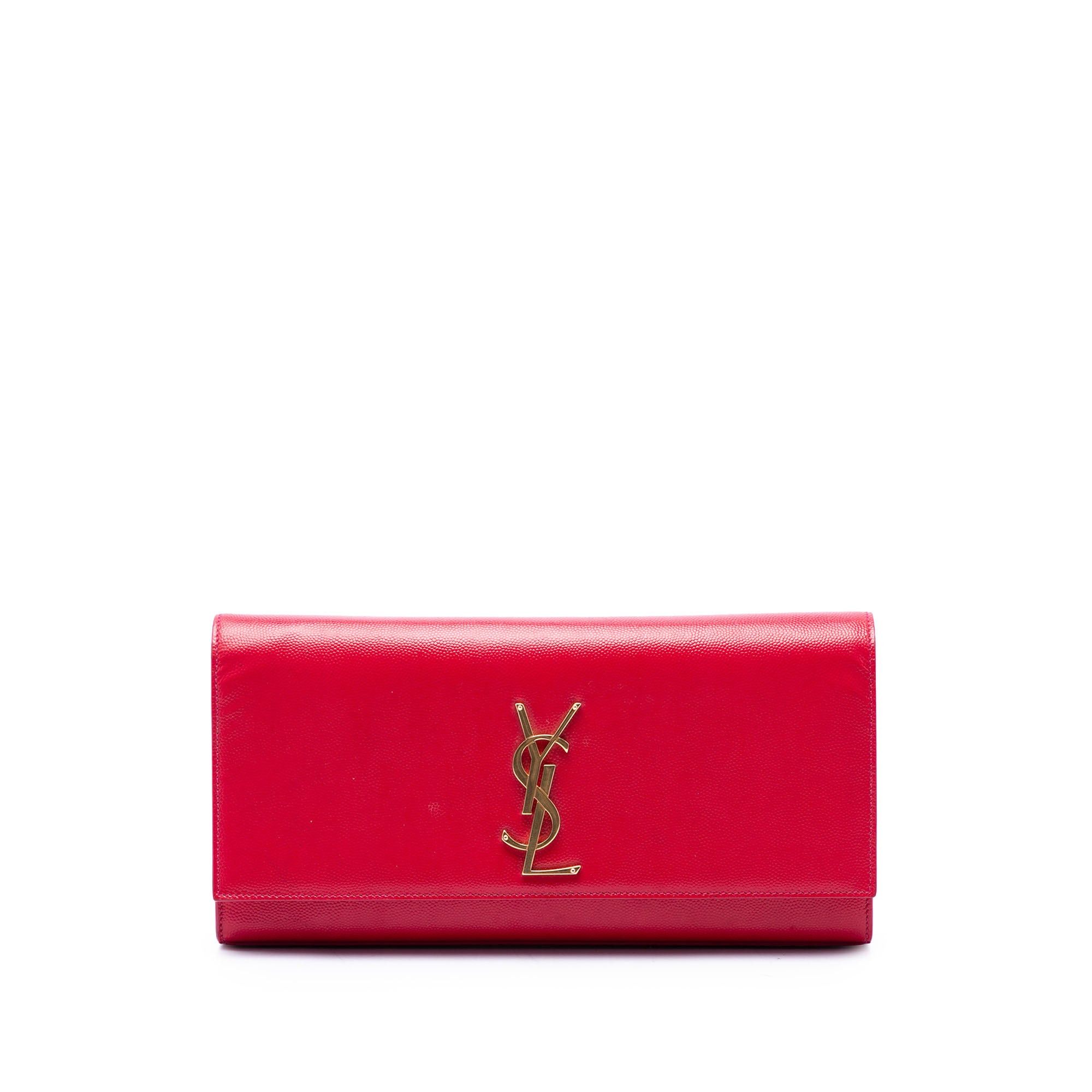 Saint Laurent Paris Grain de Poudre Monogram Cassandre Clutch Size ONE SIZE - 1 Thumbnail