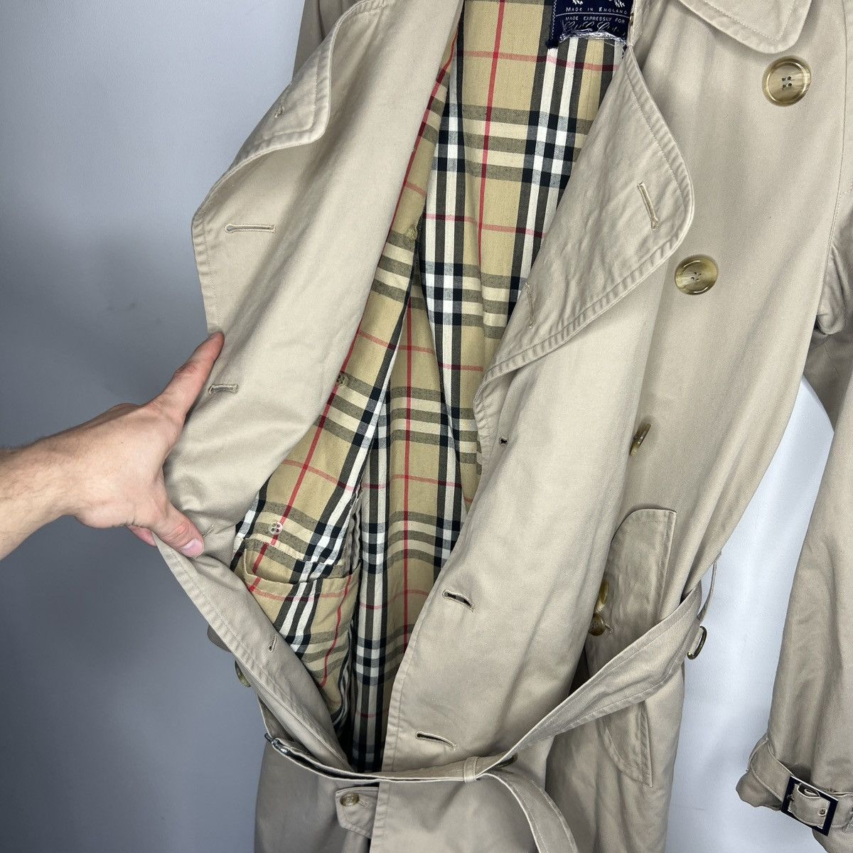 Burberry Vintage Burberry Trench Coat 90s Nova Check Beige Belted Size US M / EU 48-50 / 2 - 11 Thumbnail