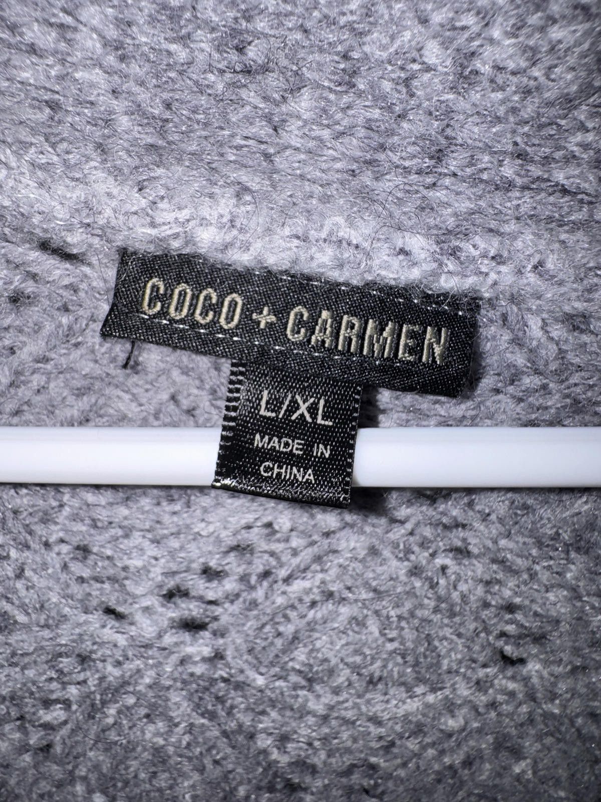 Other Coco & Carmen Gray Open Front Knit Cardigan Sweater L/XL Size L / US 10 / IT 46 - 2 Thumbnail