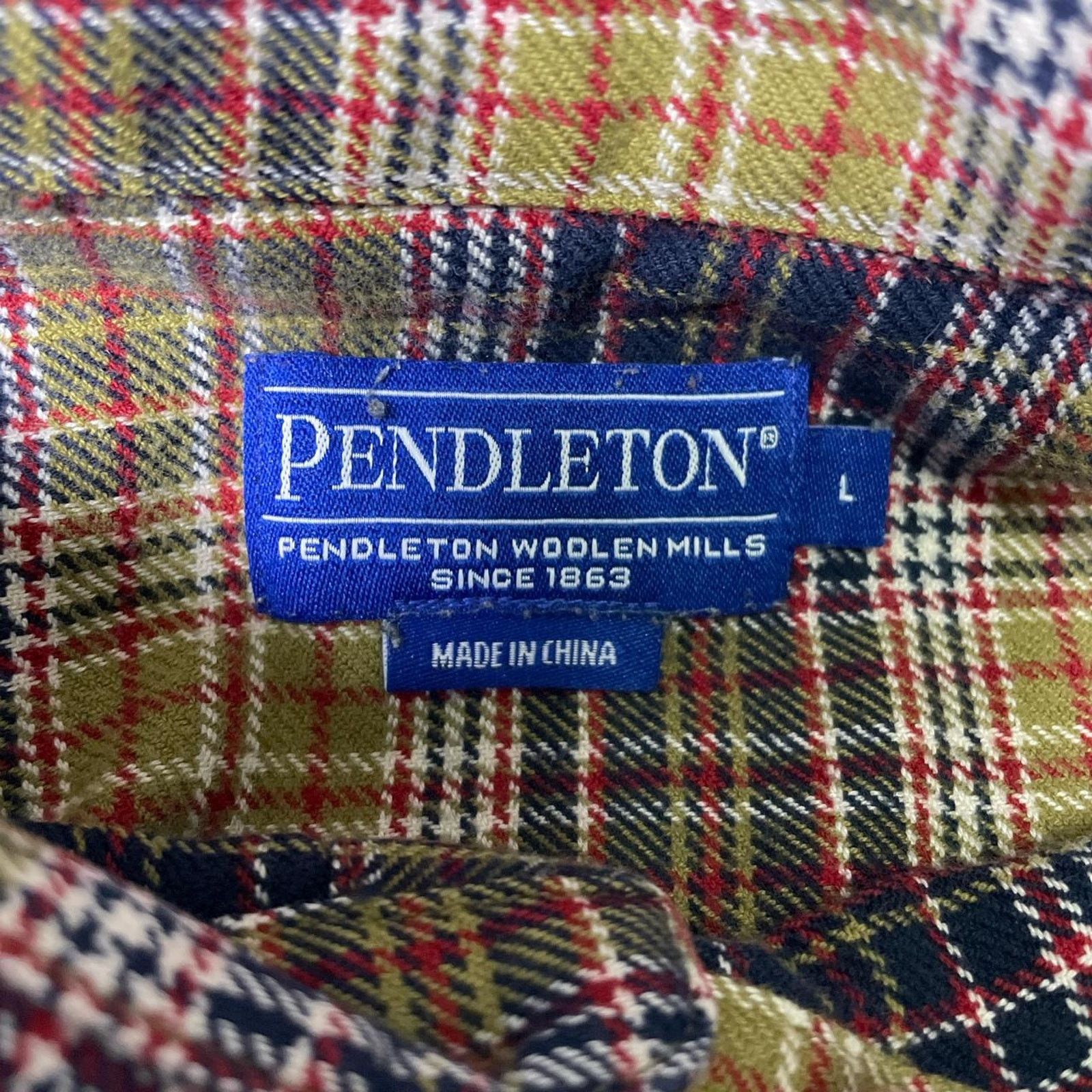 Pendleton Vintage Pendleton Shirt Large Green Blue Button Long Sleeve Size US L / EU 52-54 / 3 - 4 Thumbnail