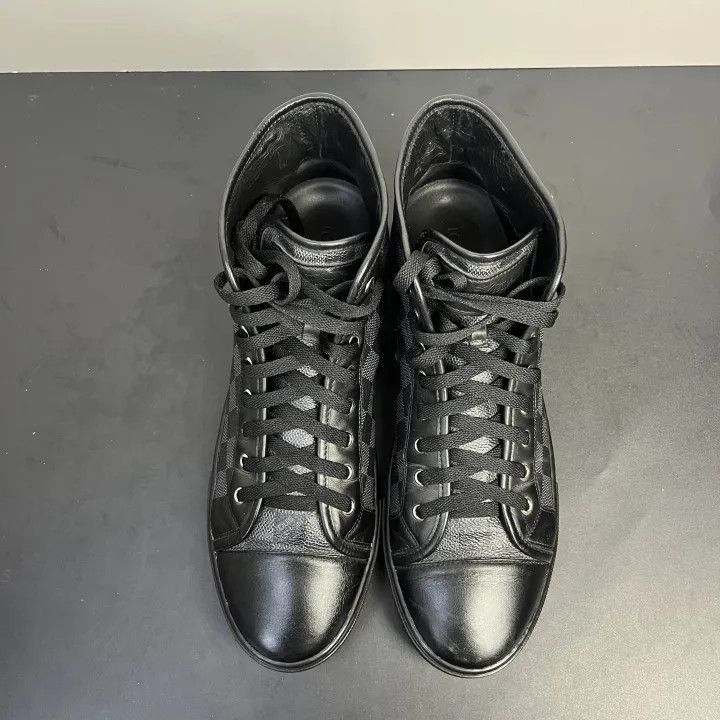 Louis Vuitton Louis Vuitton High-Top Lace-Up Sneakers in Black -2508 Size US 8 / EU 41 - 2 Thumbnail