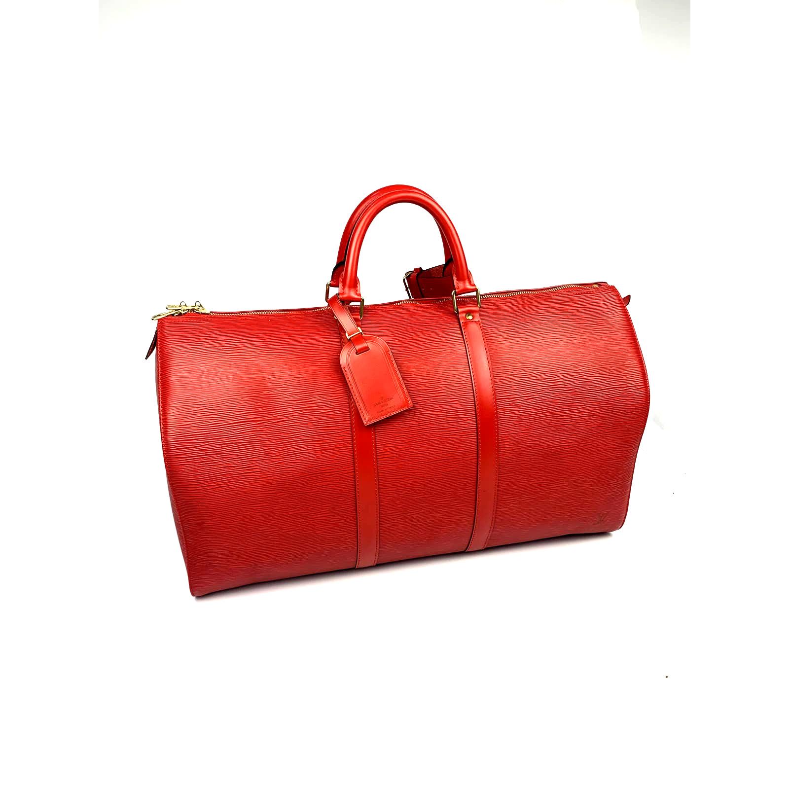 Louis Vuitton Louis Vuitton Castilian Red Epi Keepall 45 Boston 
