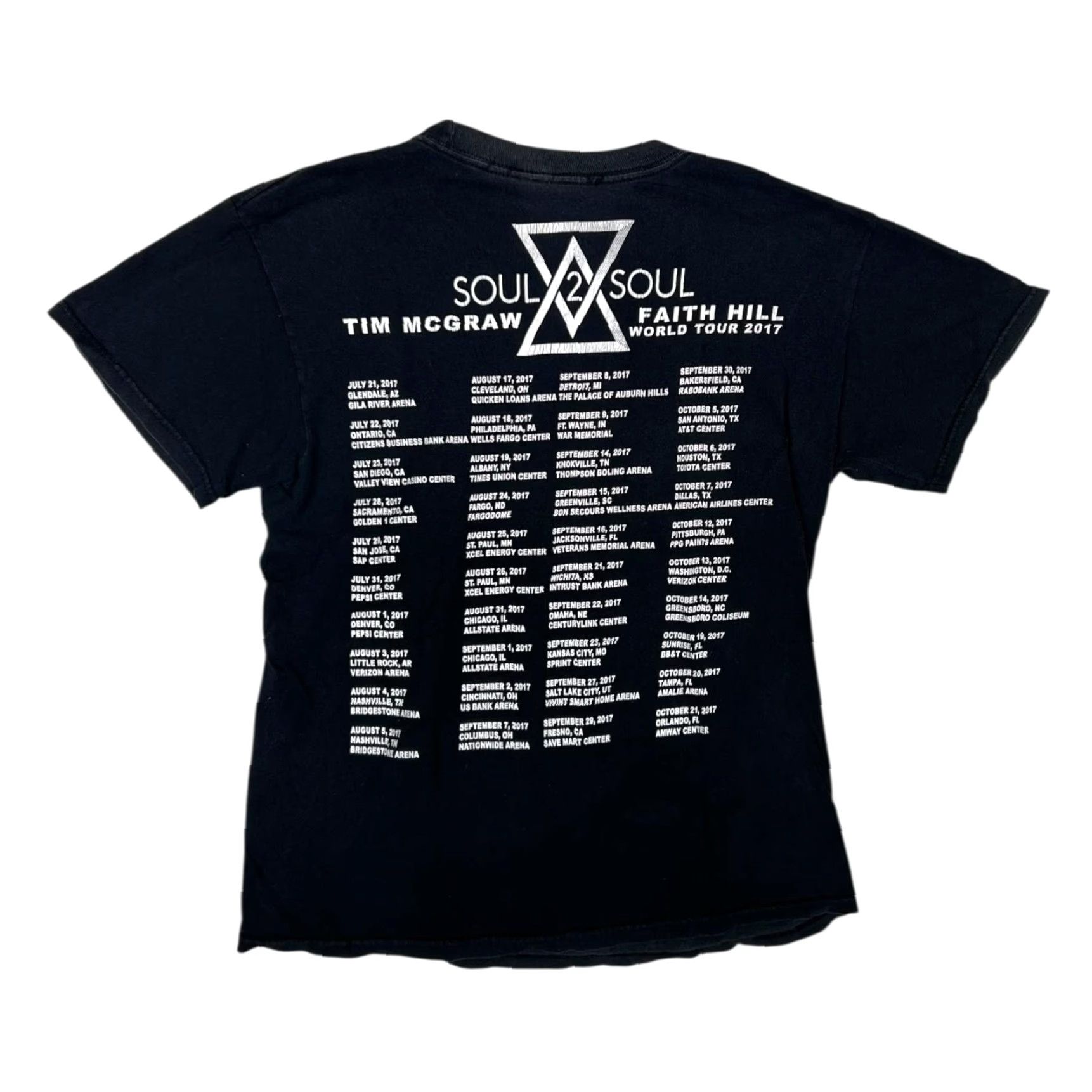 Vintage Tim McGraw Faith Hill Soul 2 Soul T-Shirt Small Black 2017 Tour Concert Size US S / EU 44-46 / 1 - 3 Thumbnail