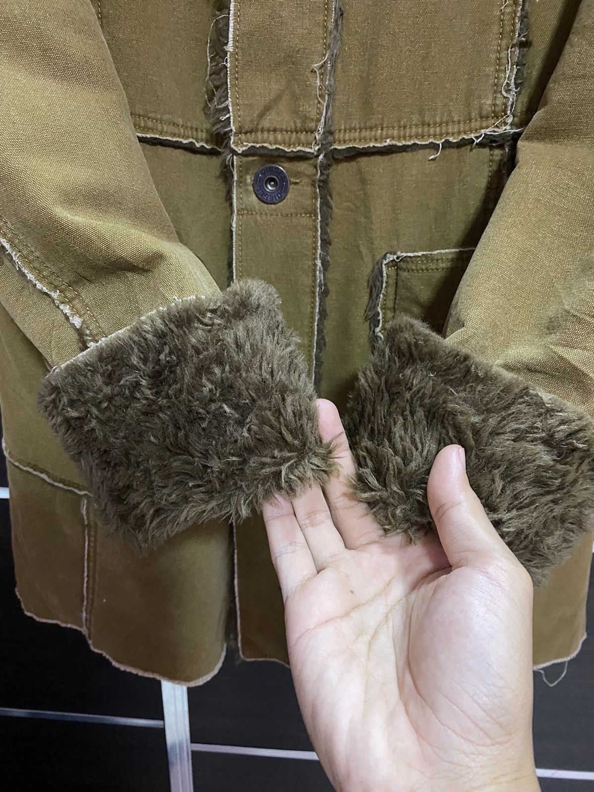 Diesel Diesel Black Gold Shearling Fur Parka Jacket Size US M / EU 48-50 / 2 - 8 Thumbnail