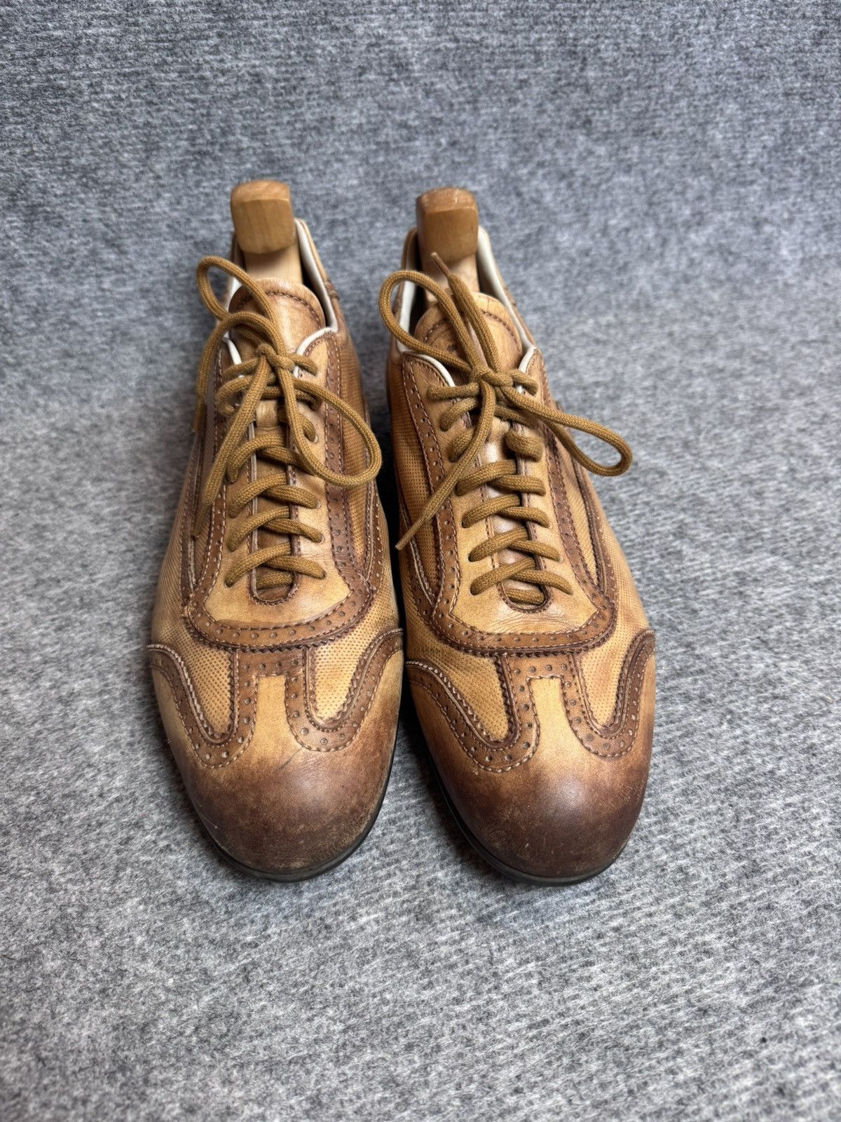 Santoni Leather boots Santoni brogsy Italian designer size 8 Size US 8 / EU 41 - 1 Thumbnail