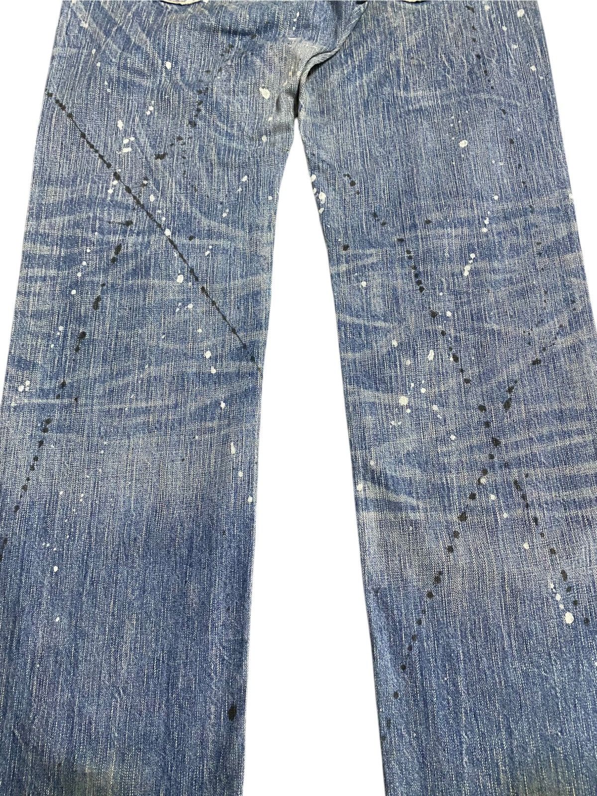 Japanese Brand Vintage Edwin 503 Faded Wash Paint Splatter Distressed Jeans Size US 31 - 11 Thumbnail