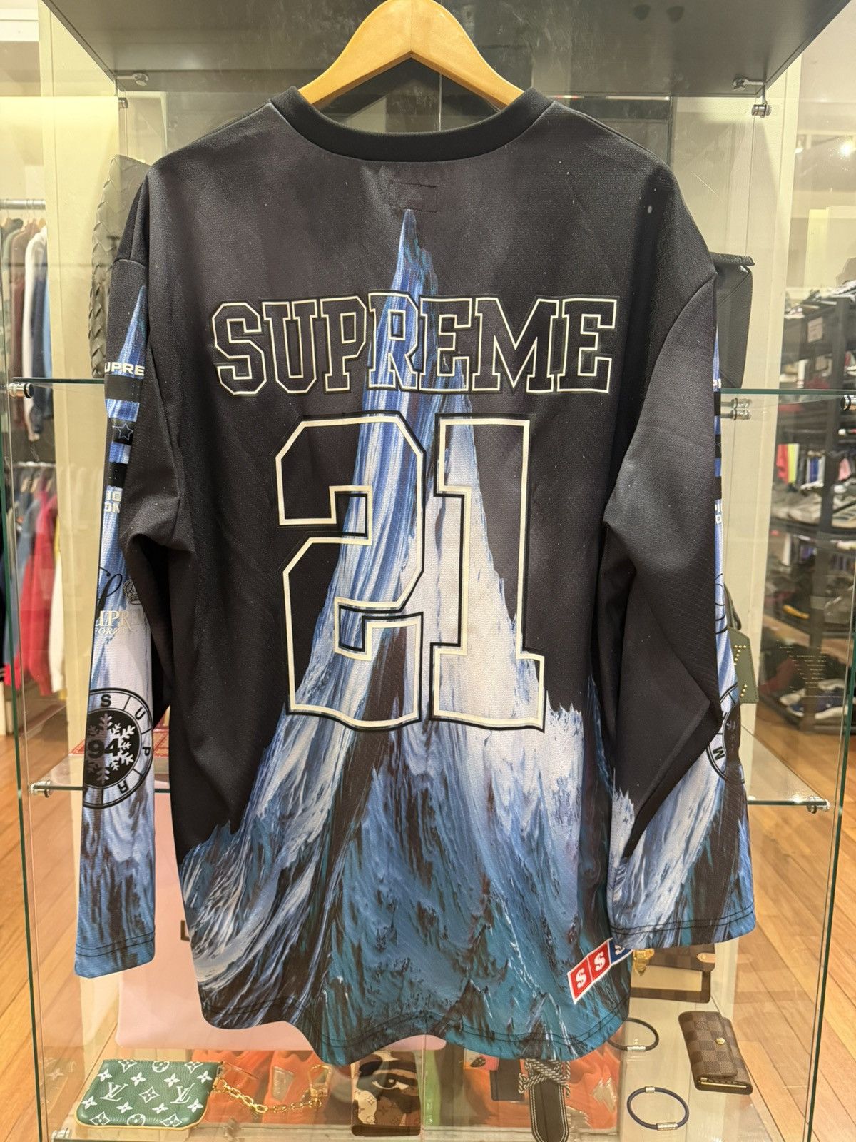 Supreme Supreme Mountain Hockey Jersey - Black Size US XL / EU 56 / 4 - 2 Thumbnail