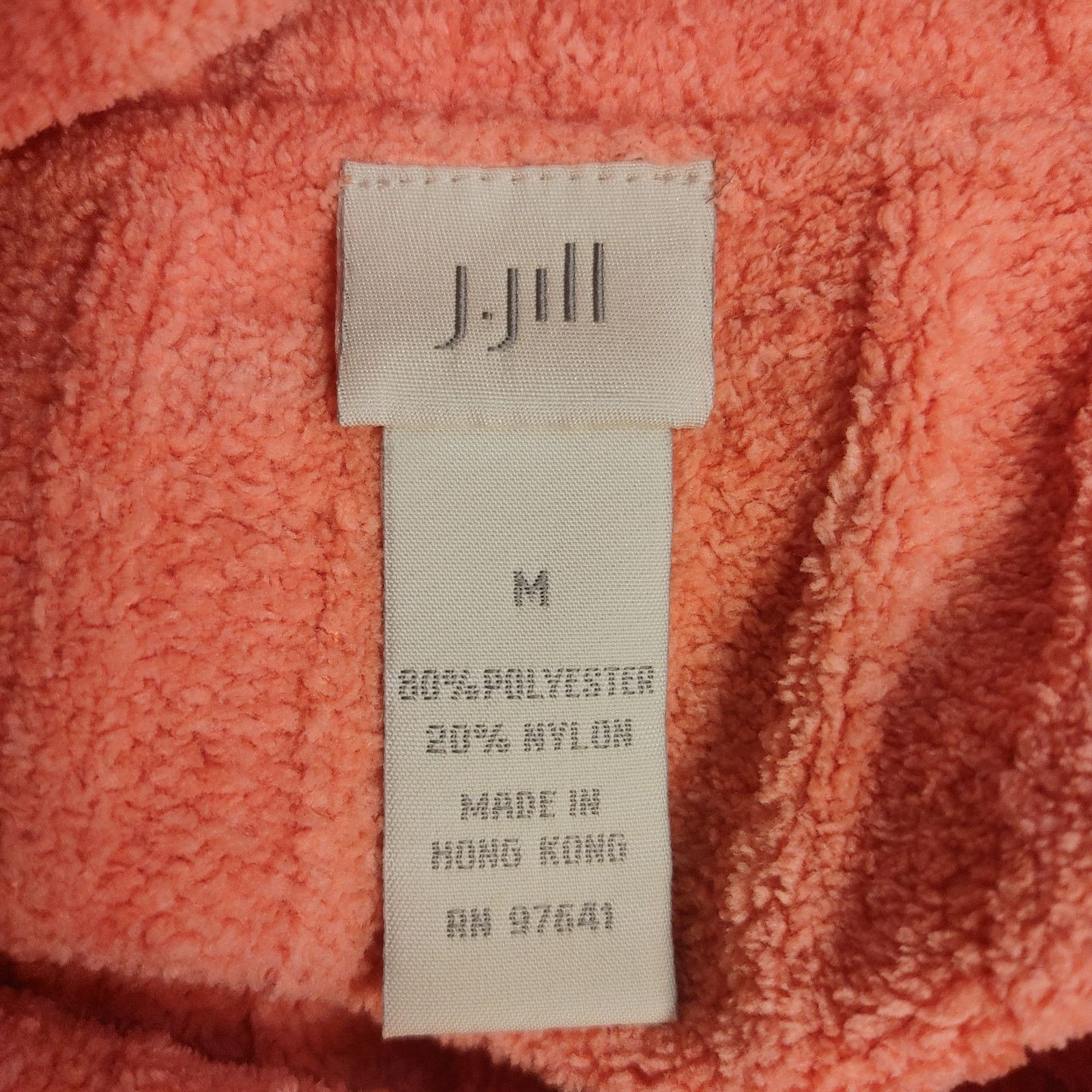 Other J.Jill Women's M Orange Soft Ribbed Knit Mock Neck Sweater Size M / US 6-8 / IT 42-44 - 3 Thumbnail
