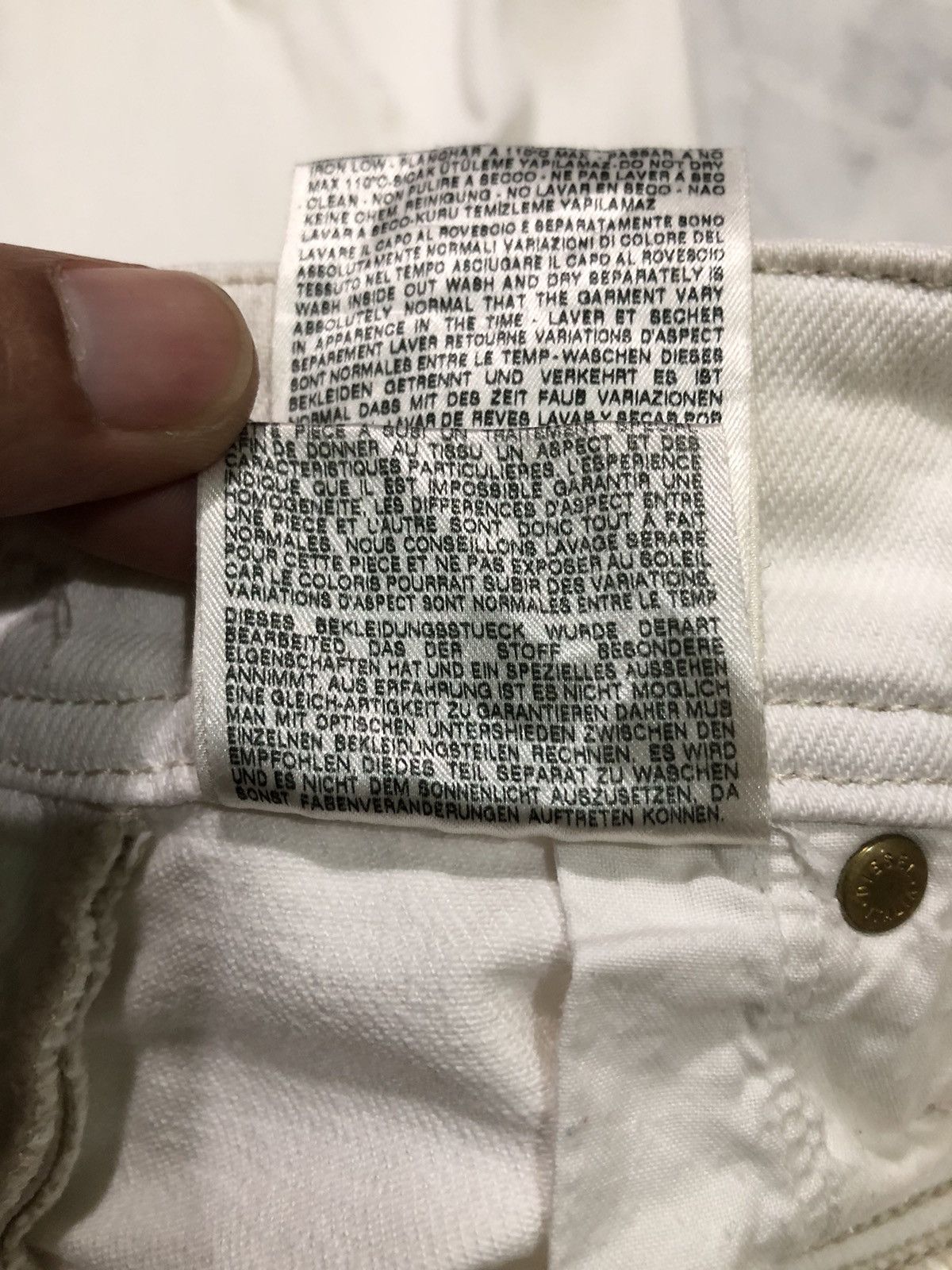 Diesel Diesel Made In Italy Distressed Denim Strech Skinny Jeans Size 26" / US 2 / IT 38 - 20 Thumbnail
