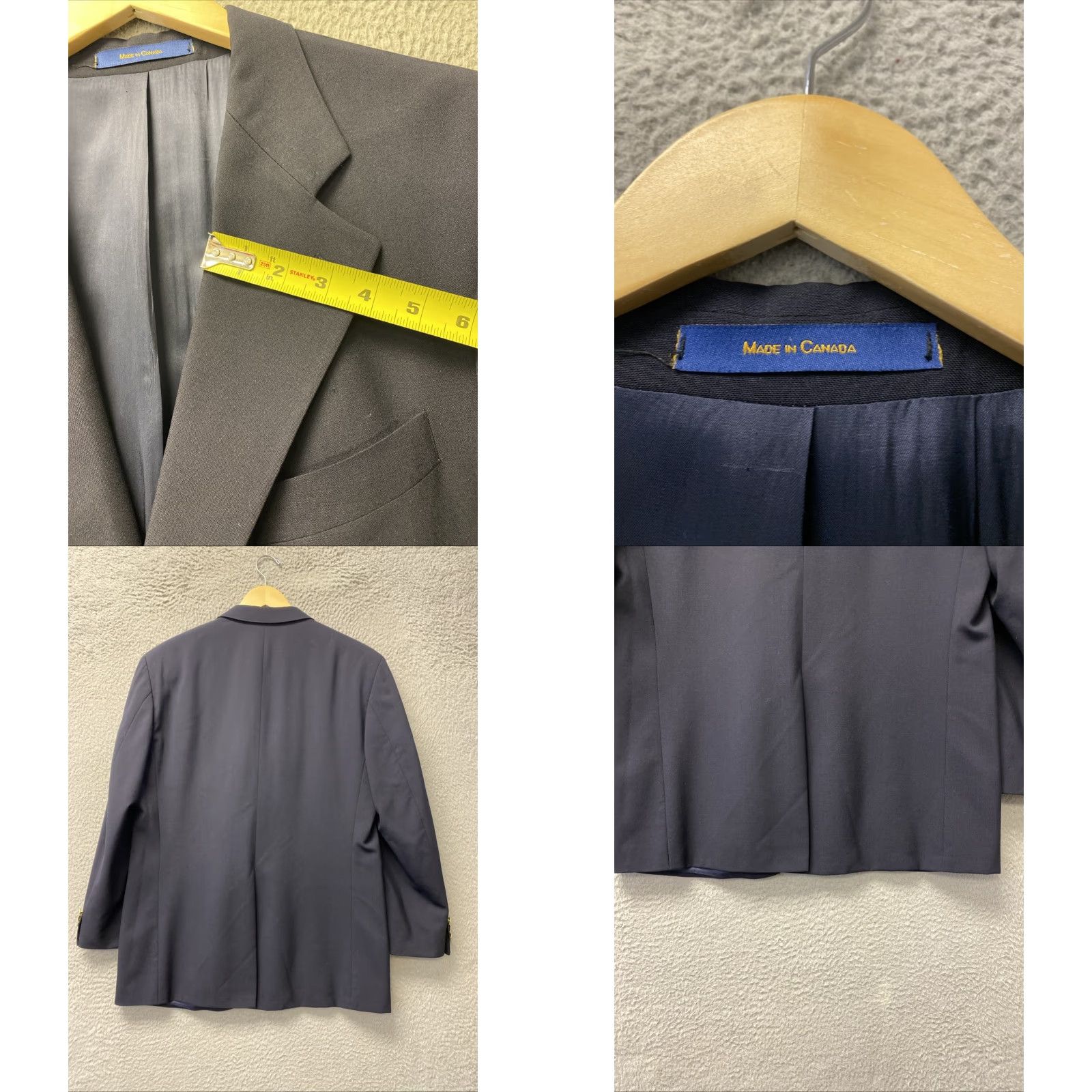 Chaps Chaps Ralph Lauren Blazer Mens 42 Navy Blue Wool Gold Button Jacket Size 42R - 8 Thumbnail