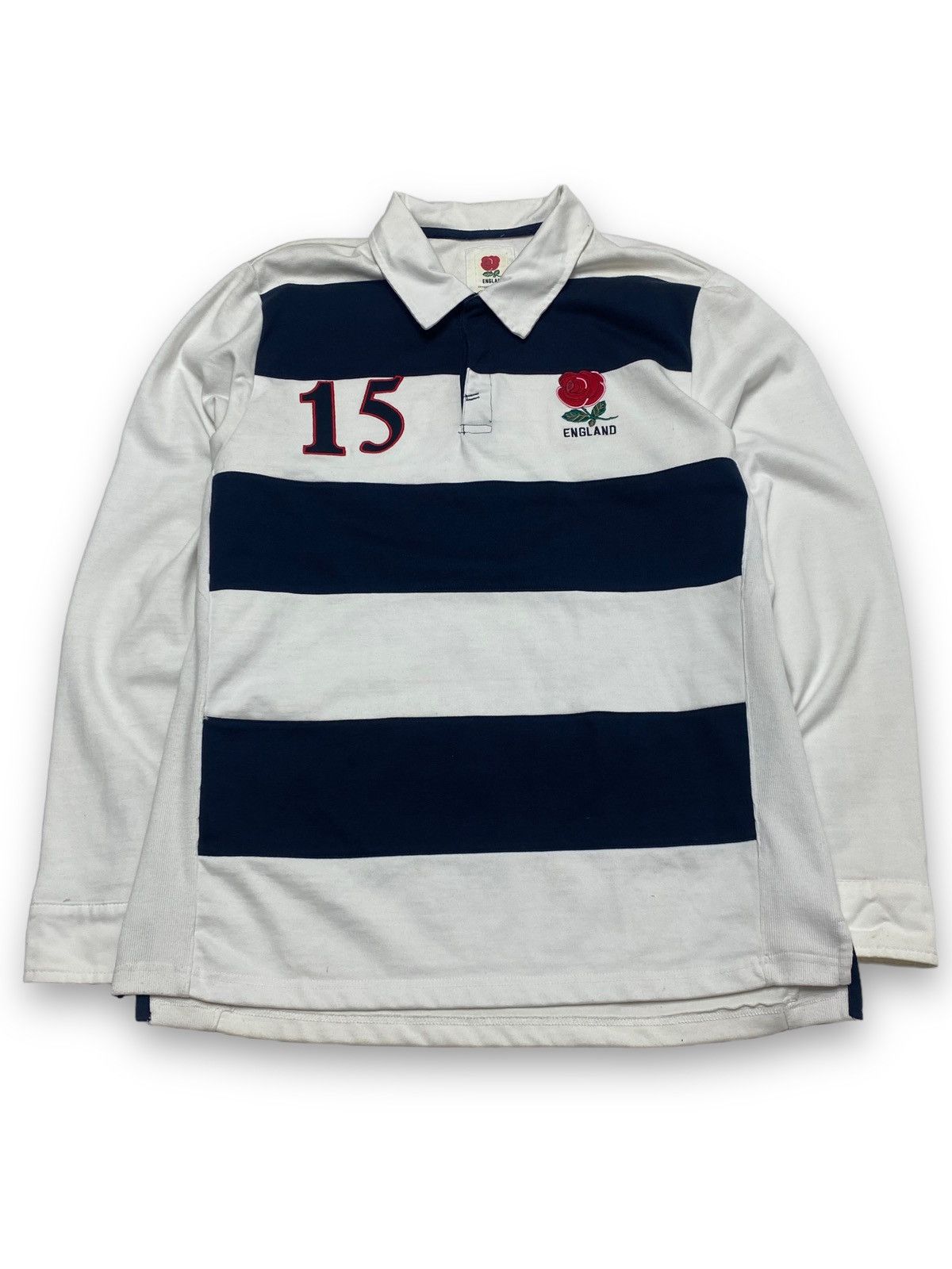 Vintage Vintage ENGLAND RUGBY Striped Sweatshirt N 15 Size US XL / EU 56 / 4 - 1 Thumbnail