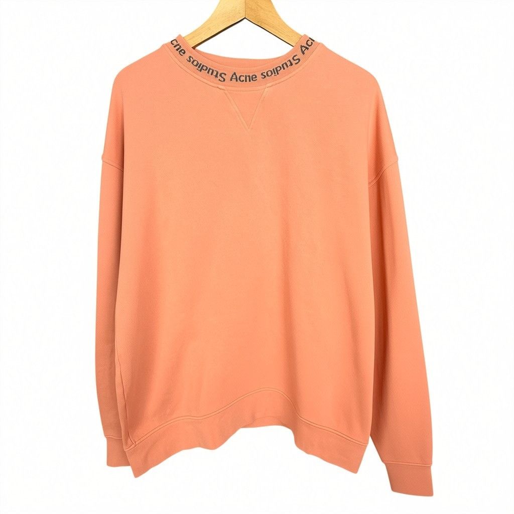 Acne Studios Acne Studios Yana AS Mens XS Ribbed Salmon Cotton Sweatshirt Size US XS / EU 42 / 0 - 1 Thumbnail