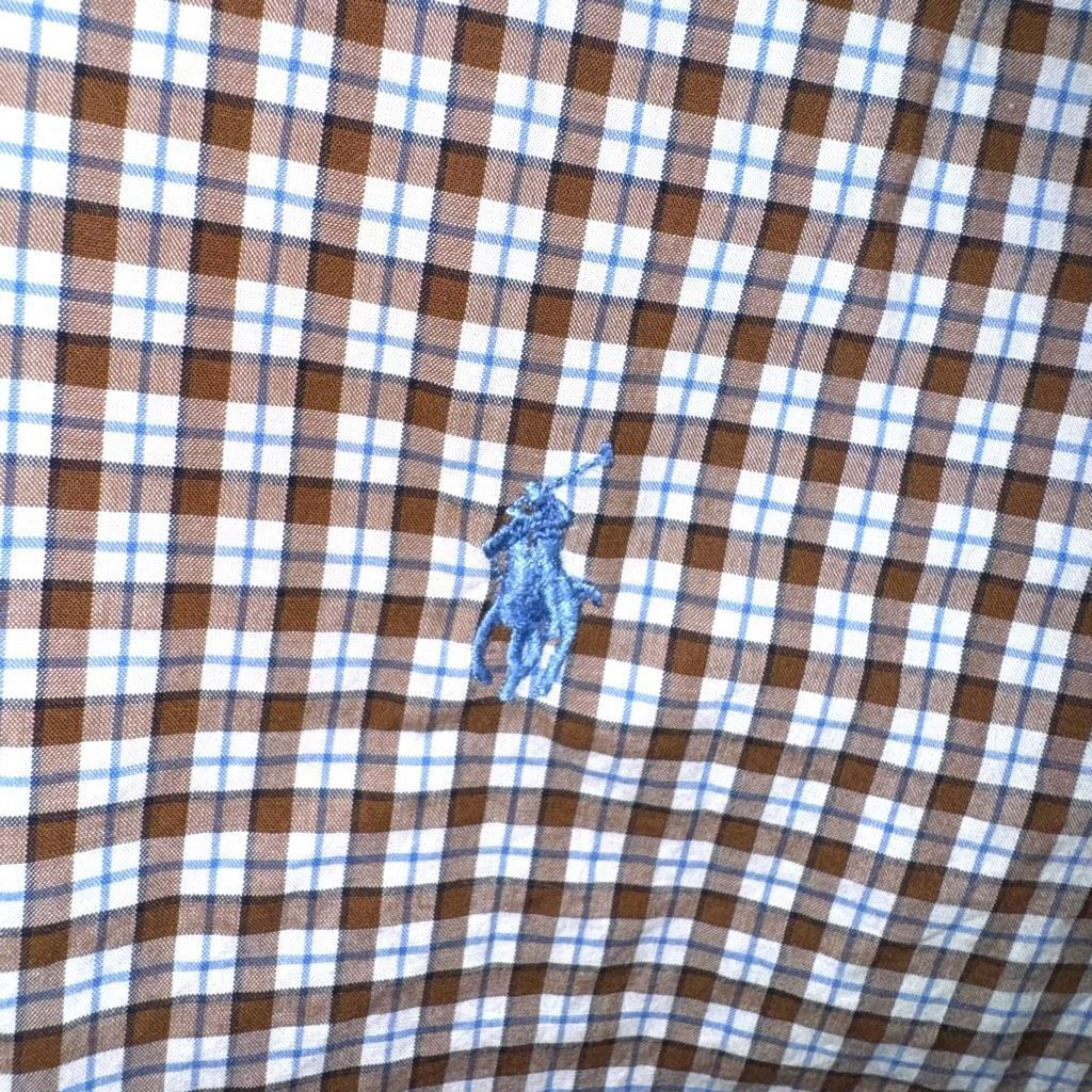 Polo Ralph Lauren Polo Ralph Lauren Brown Stretch Poplin Button-Down Shirt M Size US M / EU 48-50 / 2 - 3 Thumbnail