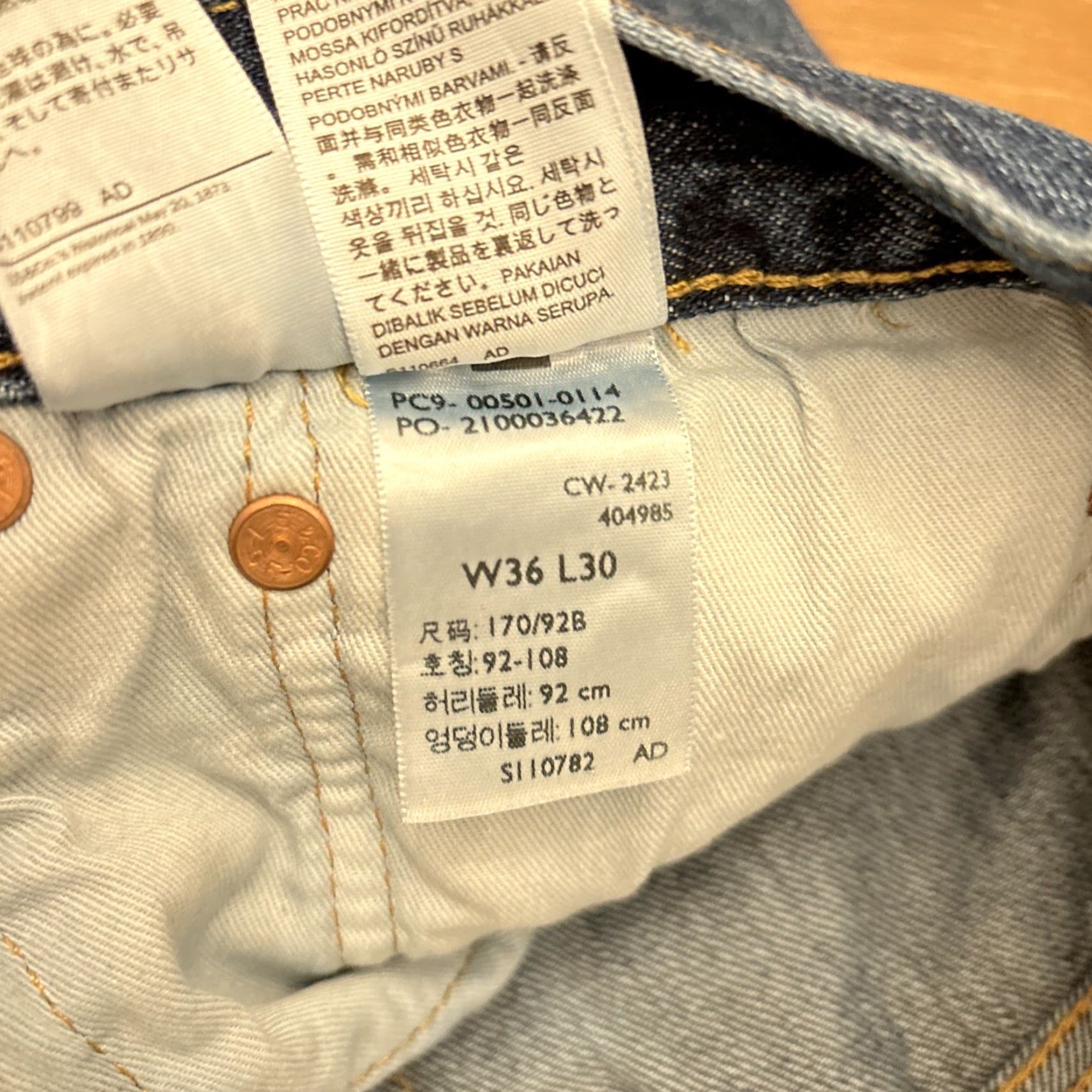 Levi's VINTAGE Levi's 501 Big E Jeans Blue Size 36/30 Button Fly Mens Size US 36 / EU 52 - 6 Thumbnail