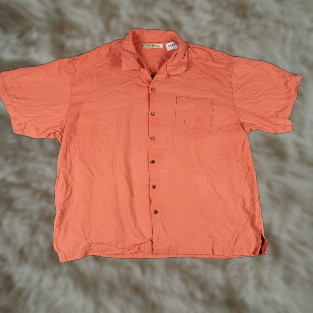 Tommy Bahama Tommy Bahama Shirt Mens 2XL Coral Hawaiian Button-Up Short Sleeve Silk Size US XXL / EU 58 / 5 - 1 Thumbnail