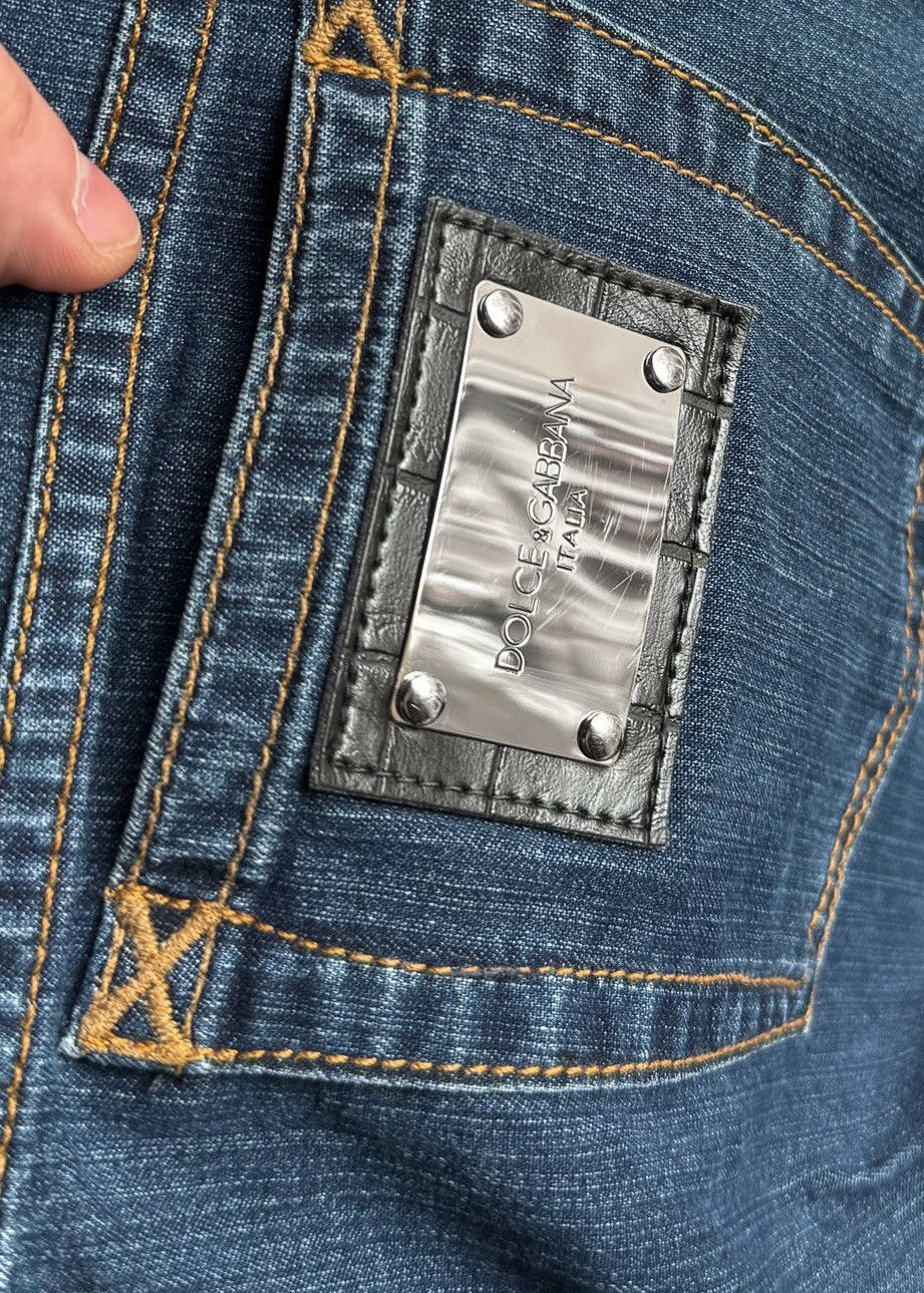 Dolce & Gabbana Dolce & Gabbana Vintage Blue Plaque Jeans Size 26" / US 2 / IT 38 - 7 Thumbnail