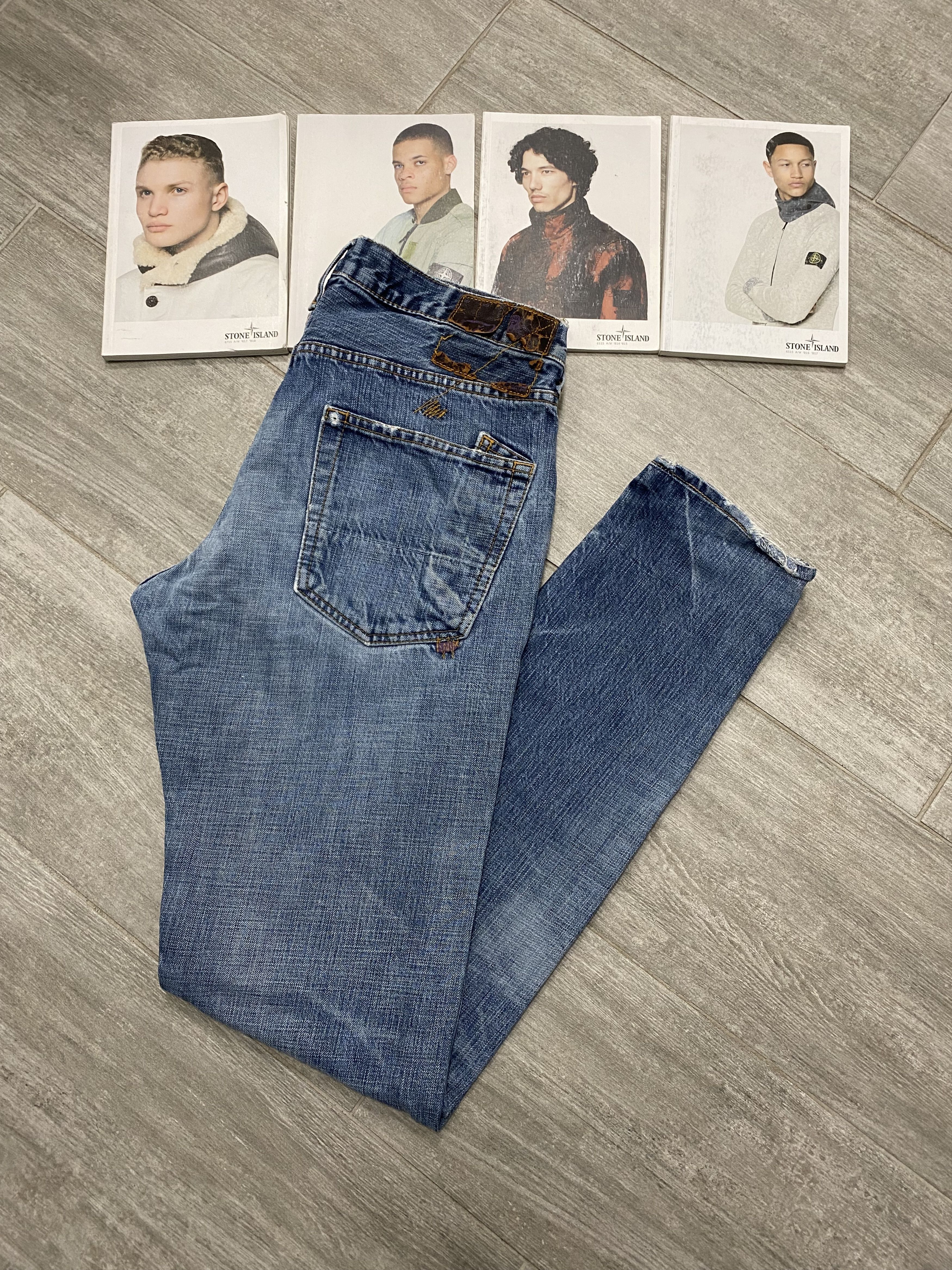 image of Distressed Denim x Prps Japanese Washed Denim Jeans in Blue, Men's (Size 30)