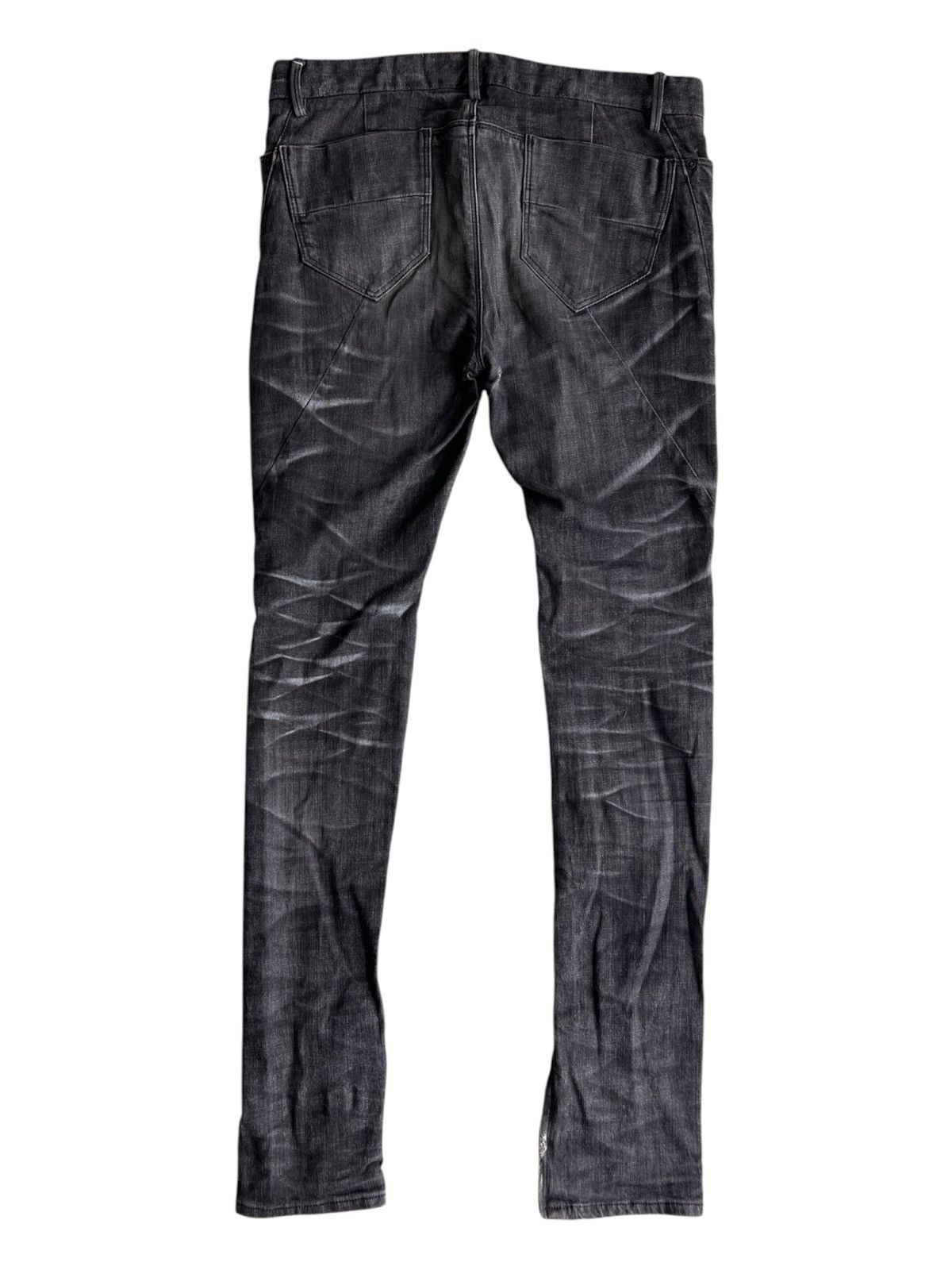 Yasuyuki Ishii Johnny Wolf 🇯🇵 Flare Zipper Hem Beauty Whiskers Stag Jeans Size US 34 / EU 50 - 3 Thumbnail