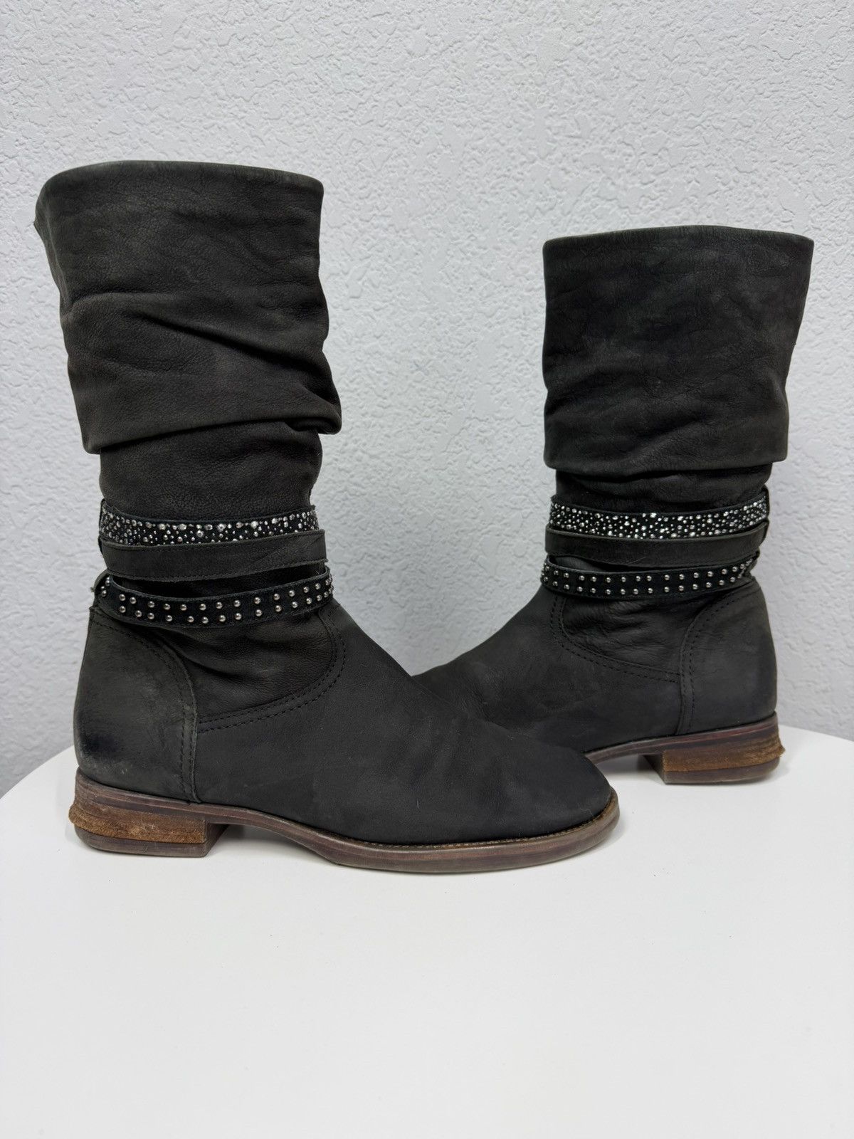 If Six Was Nine Vintage Y2K Black Leather Side Zip Boots Guidi Marsell Style Size US 7.5 / EU 40-41 - 1 Thumbnail