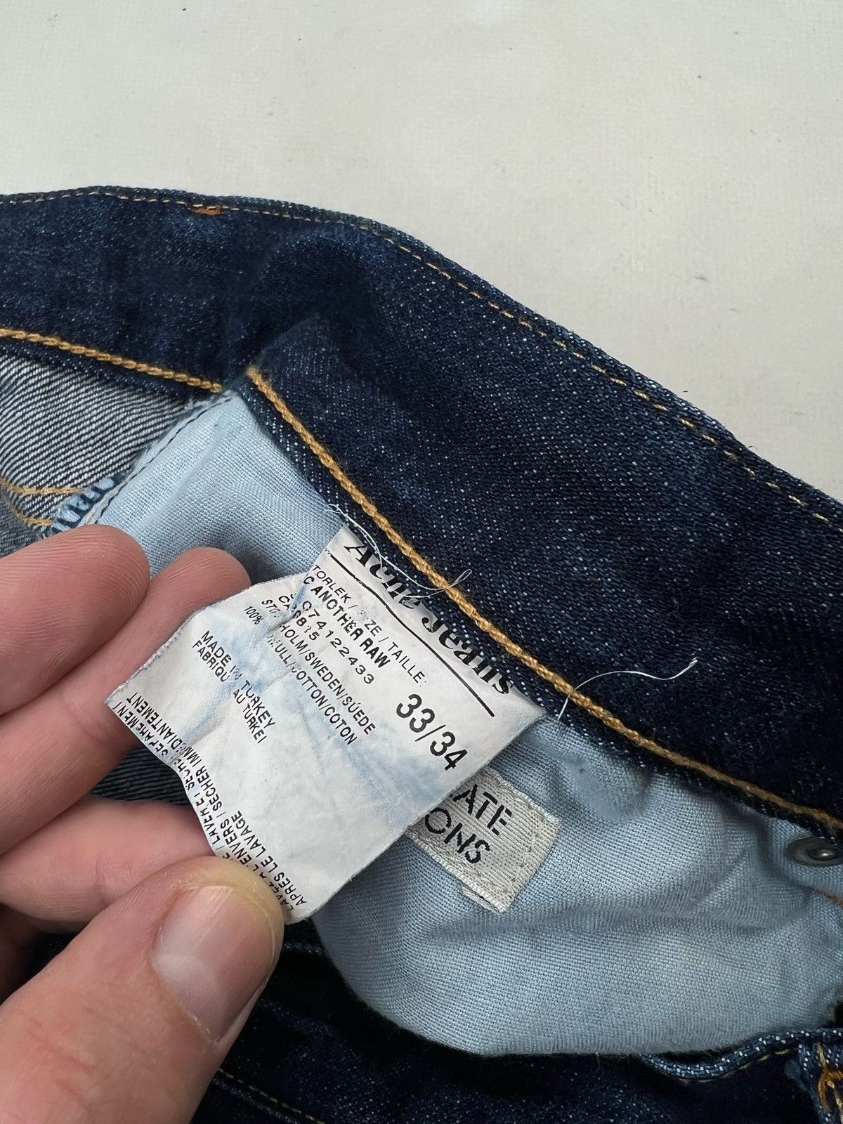 Acne Studios Acne Studios Mod alternative raw navy denim jeans Size US 31 - 10 Thumbnail