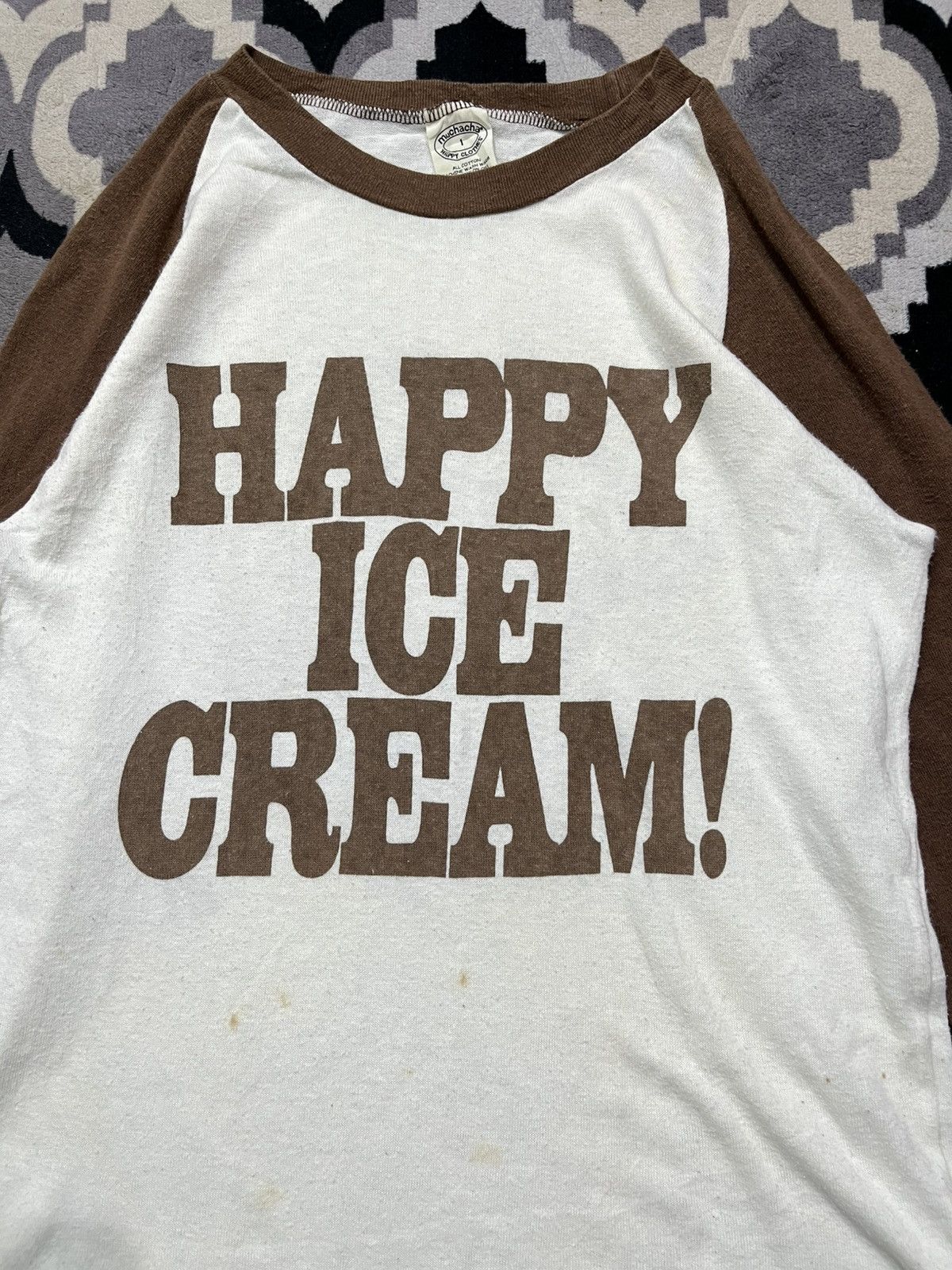 Angel Blue 2000s AHCAHCUM muchacha smile raglan tshirt Size US S / EU 44-46 / 1 - 3 Thumbnail