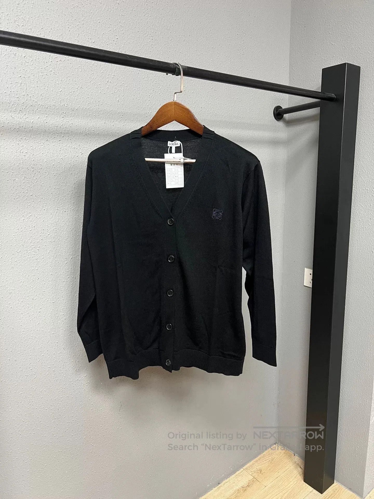 Other Loewe Black Wool Cardigan with Logo. Size S / US 4 / IT 40 - 1 Thumbnail