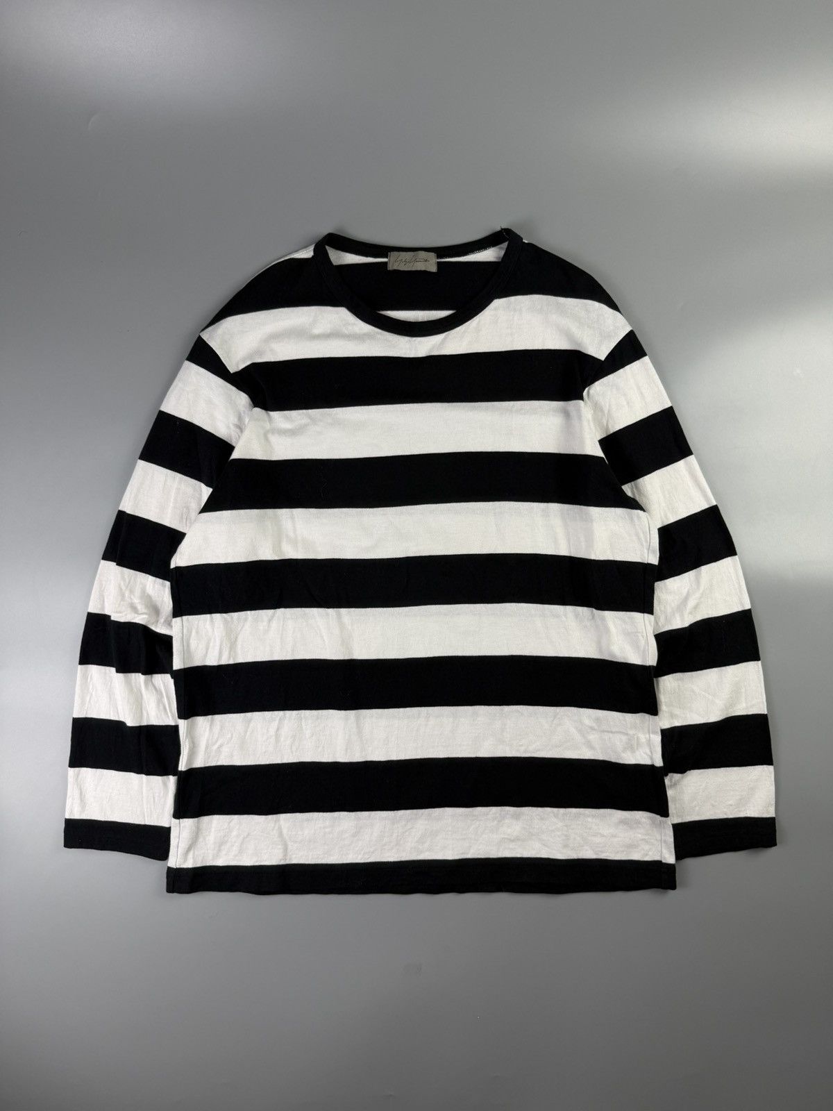Yohji Yamamoto Yohji Yamamoto - S/S22 - Printed Striped Longsleeve T-Shirt Size US M / EU 48-50 / 2 - 3 Thumbnail