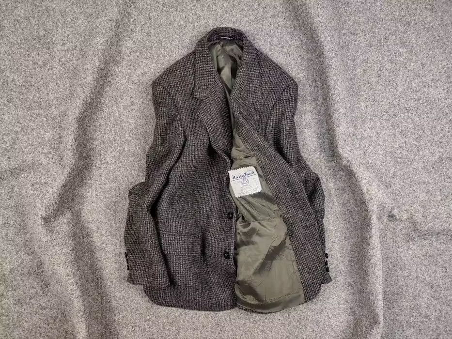 Designer × Harris Tweed × Vintage Vintage 90's Harris Tweed Court short Wool Blazer Jacket Size US S / EU 44-46 / 1 - 1 Thumbnail
