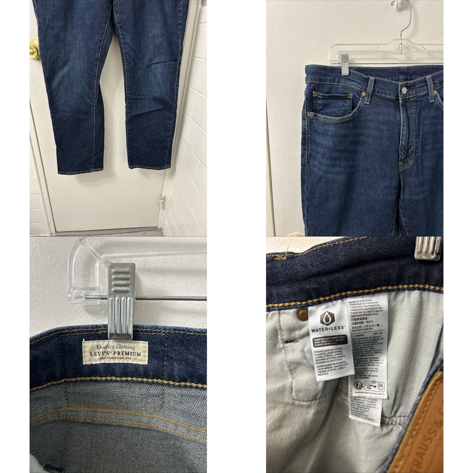 Levi's Levi's Premium 514 Jeans Mens 36x30 Dark Wash Indigo Denim Straight Size US 36 / EU 52 - 8 Thumbnail