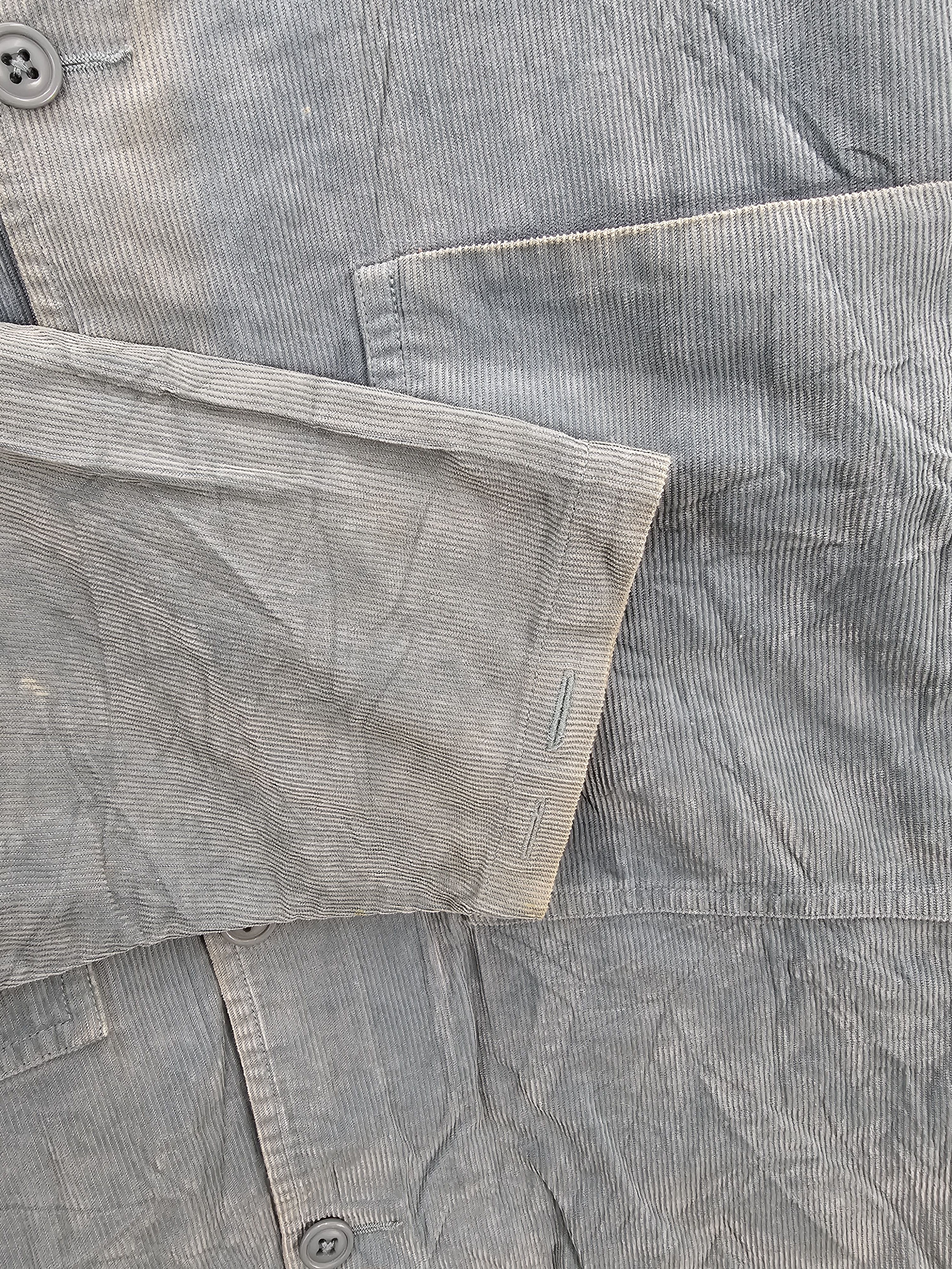 BEAMS Corduroy Faded Stain Blue Blazer Workwear Jacket J0103