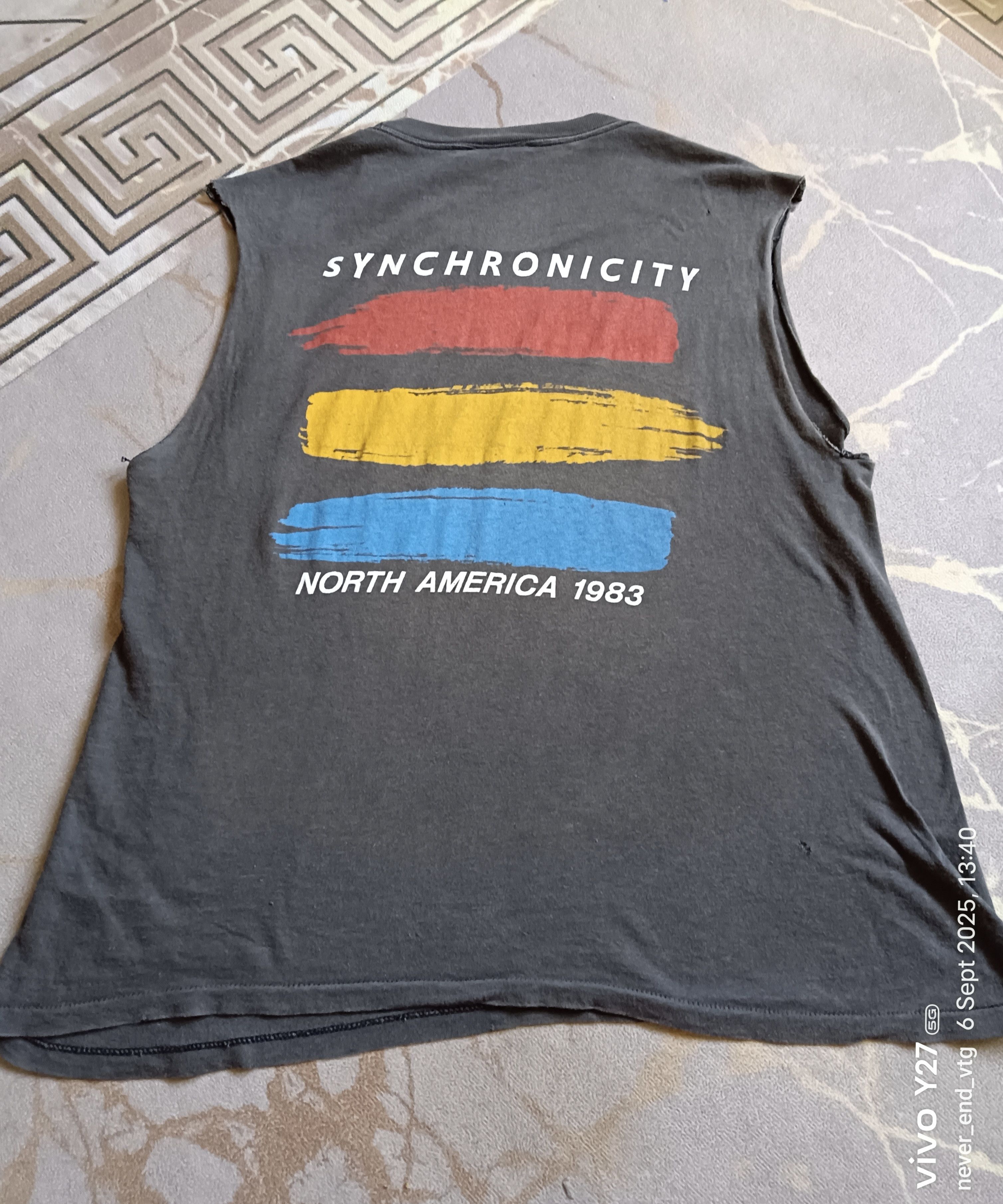 Band Tees VINTAGE POLICE SLEEVELESS Size US M / EU 48-50 / 2 - 2 Thumbnail