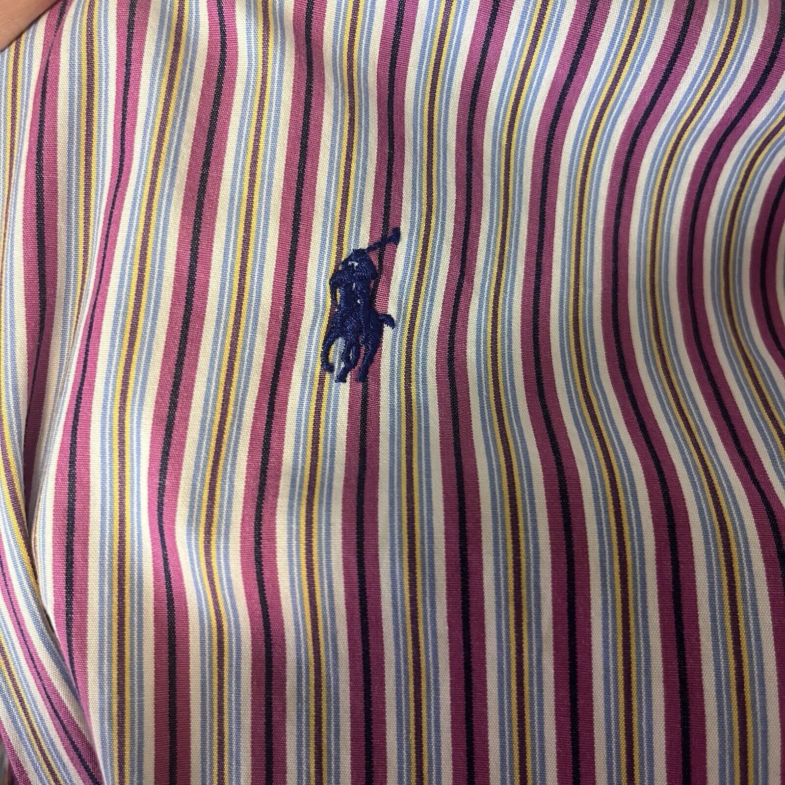 Ralph Lauren Classic Fit 100% Cotton Oxford Purple Striped Preppy Size US XXL / EU 58 / 5 - 6 Thumbnail