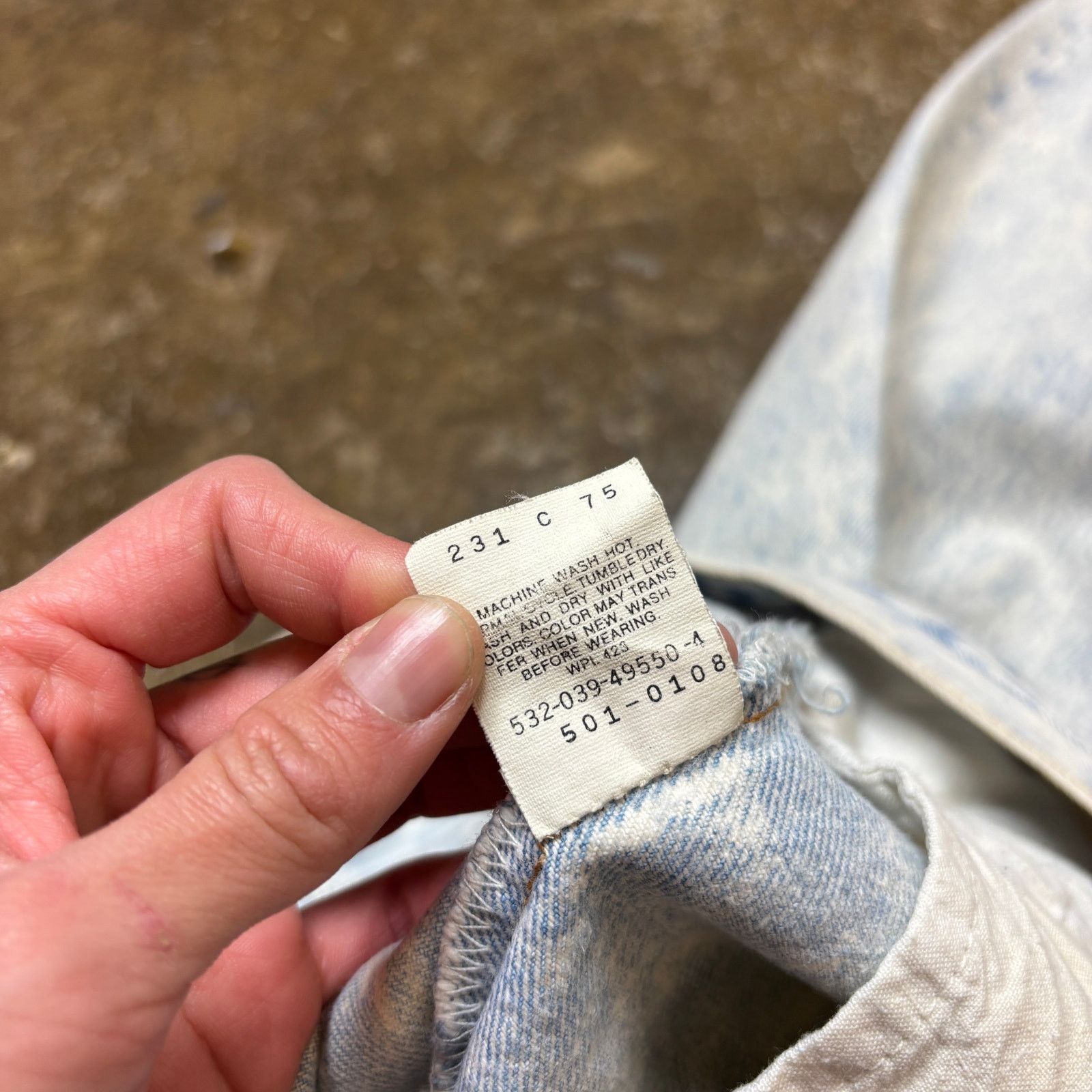 Levi's × Vintage VTG 80s Levi's 501 Straight Acid Wash Jeans 36x32 (34x27.5) Size US 34 / EU 50 - 12 Thumbnail
