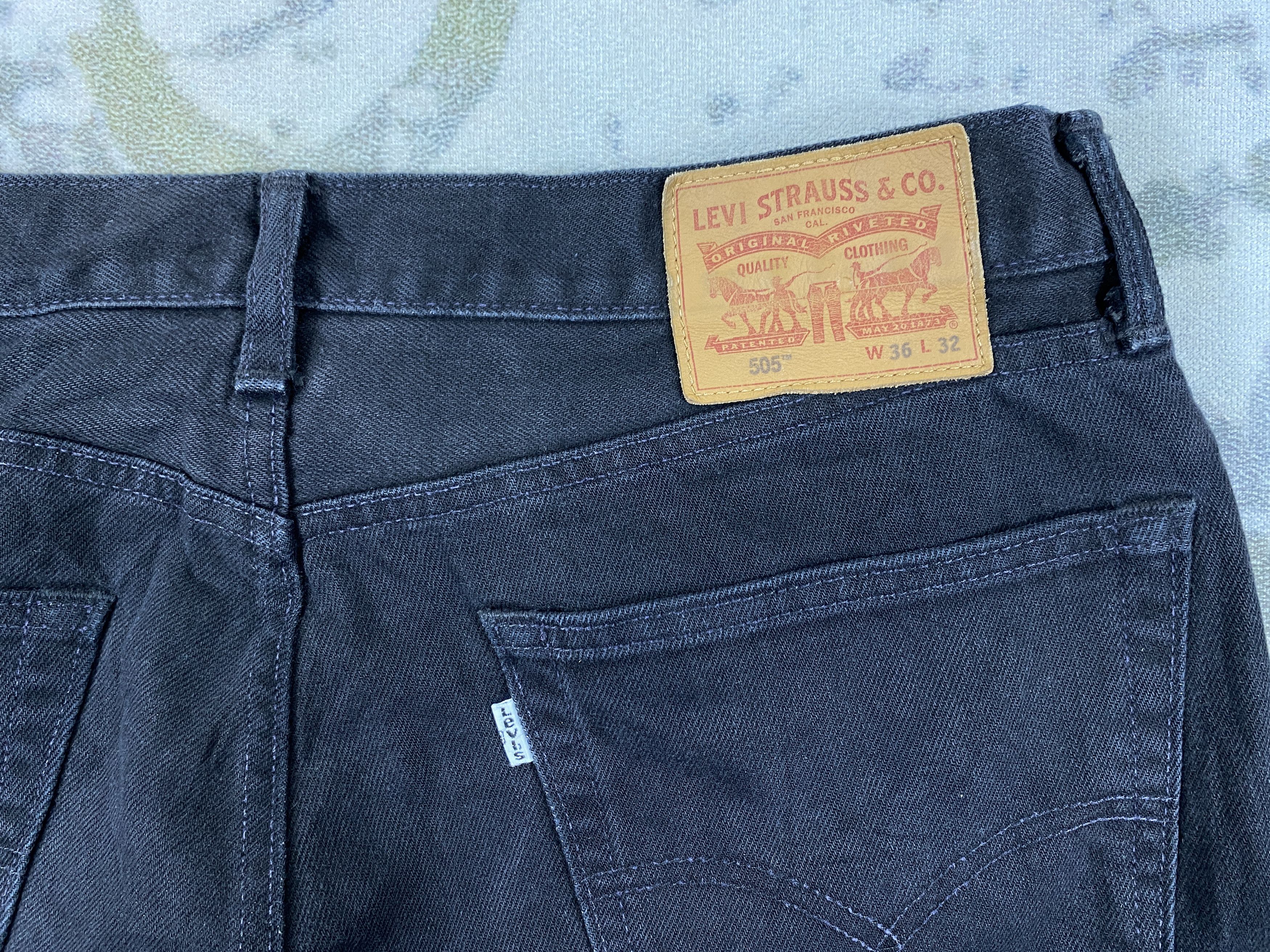 Levi's Black Vintage Levi's 505 Jeans 36x26 Denim- JN3728 Size US 36 / EU 52 - 12 Thumbnail