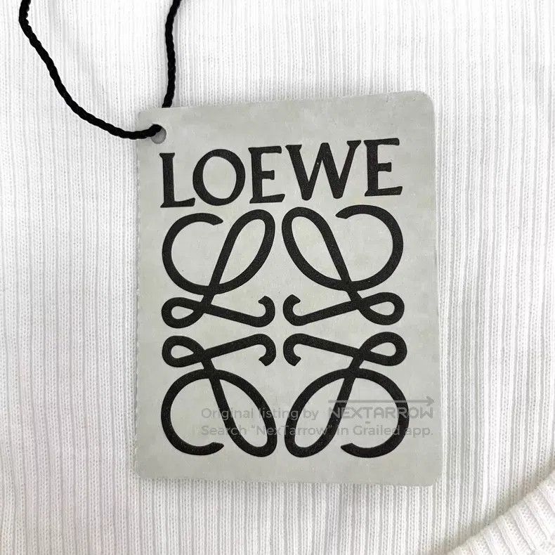 Loewe Loewe White logo embroidered cotton round neck sleeveless Size L / US 10 / IT 46 - 6 Thumbnail