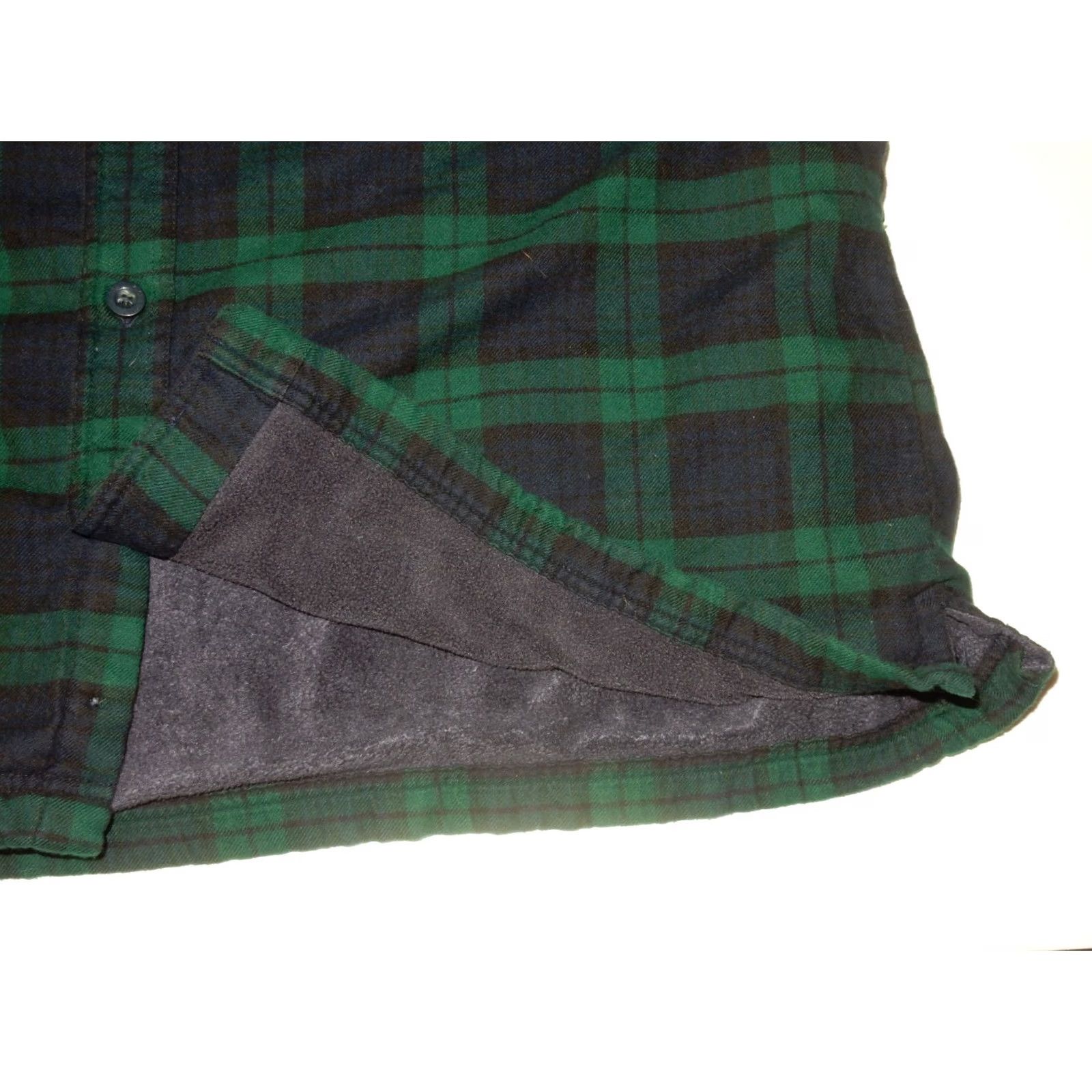Vintage VINTAGE L.L. Bean Shirt Plaid Fleece Lined Flannel Button-Up Long Sleeve XLT Green Mens Size US XL / EU 56 / 4 - 2 Thumbnail
