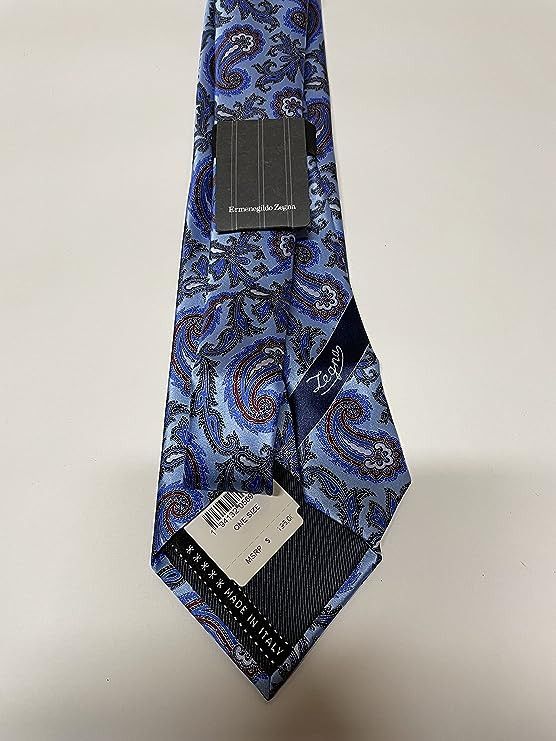 Ermenegildo Zegna Ermenegildo Zegna Blue Paisley Silk Tie Size ONE SIZE - 3 Thumbnail