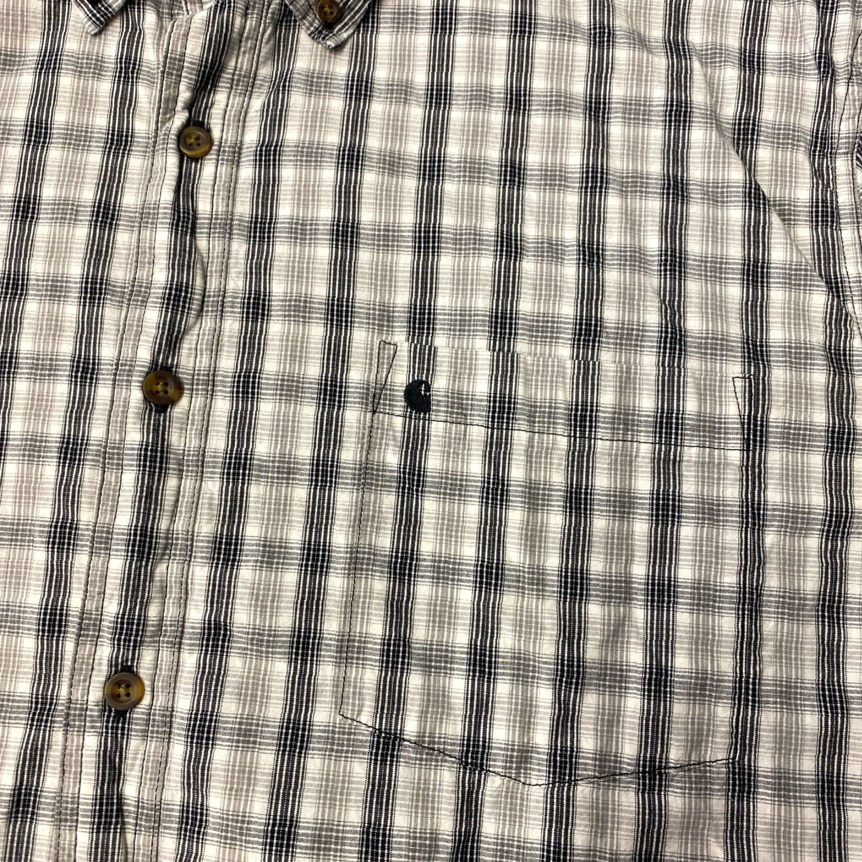 Carhartt Carhartt Shirt Men 2XL Flannel Plaid Button-Up Relaxed Fit Gray Cotton Workwear Size US XXL / EU 58 / 5 - 3 Thumbnail