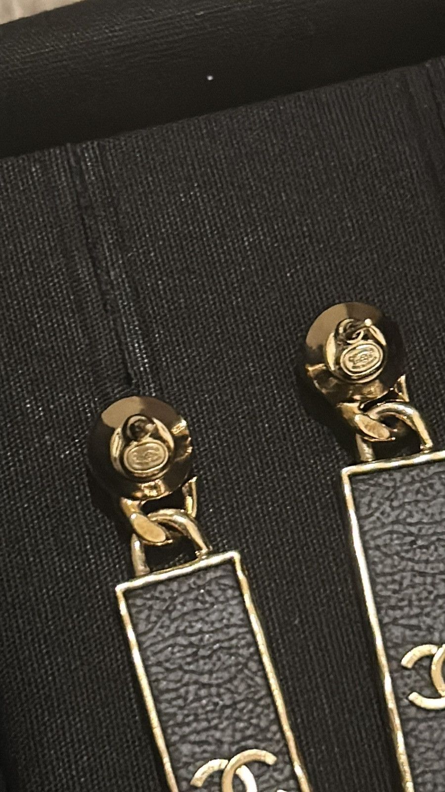 Chanel Chanel Logo Rectangle Plate Earring Size ONE SIZE - 4 Thumbnail
