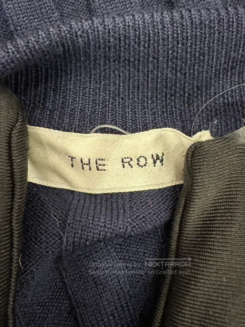 The Row The Row Dark Blue Vertical Women's Wool Sweater Size M / US 6-8 / IT 42-44 - 4 Thumbnail