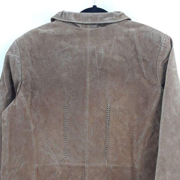 Vintage Vtg 80s JL Genuine Leather Jacket Sz 16W Brown Suede Braided Size XXL / US 16-18 / IT 52-54 - 7 Thumbnail