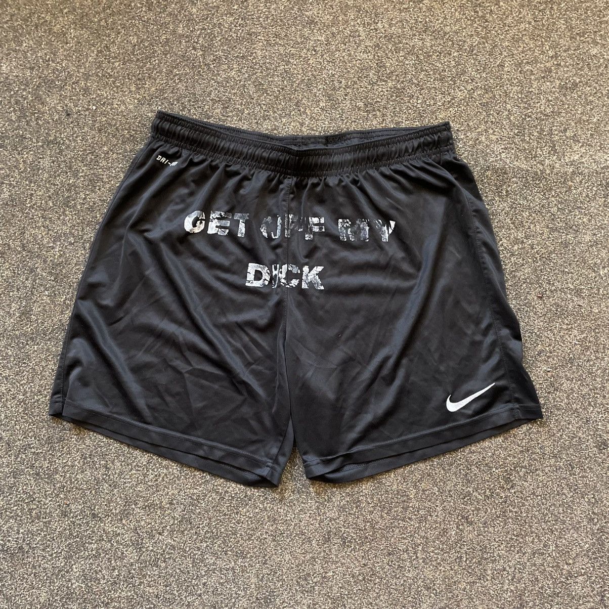 Vintage Y2K Nike Baggy Nylon Shorts Black Vintage Streetwear Goth 34 Size US 34 / EU 50 - 1 Thumbnail
